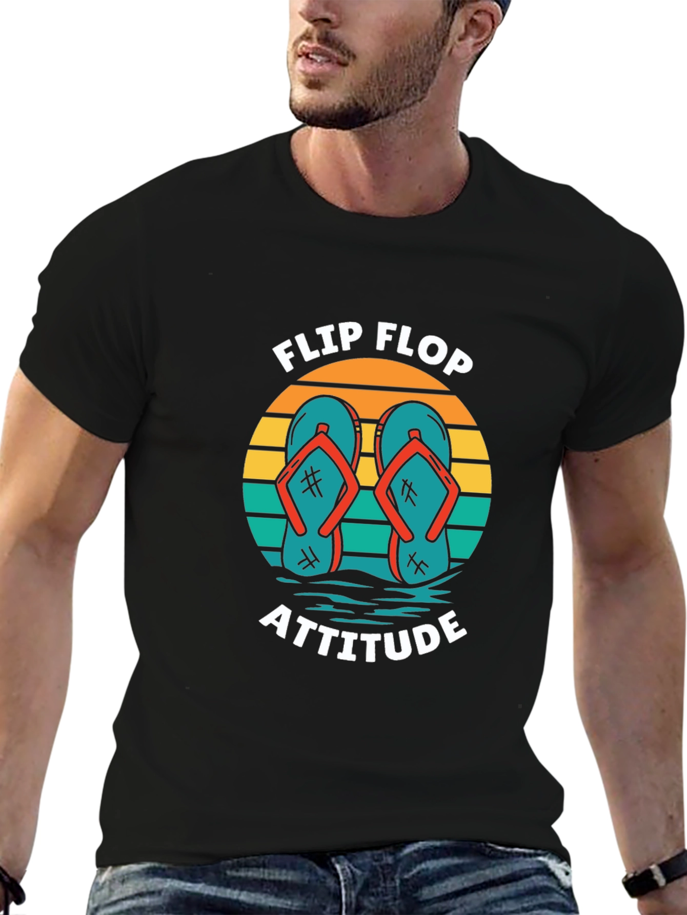 Flip Flop Attitude Graphic T-Shirt