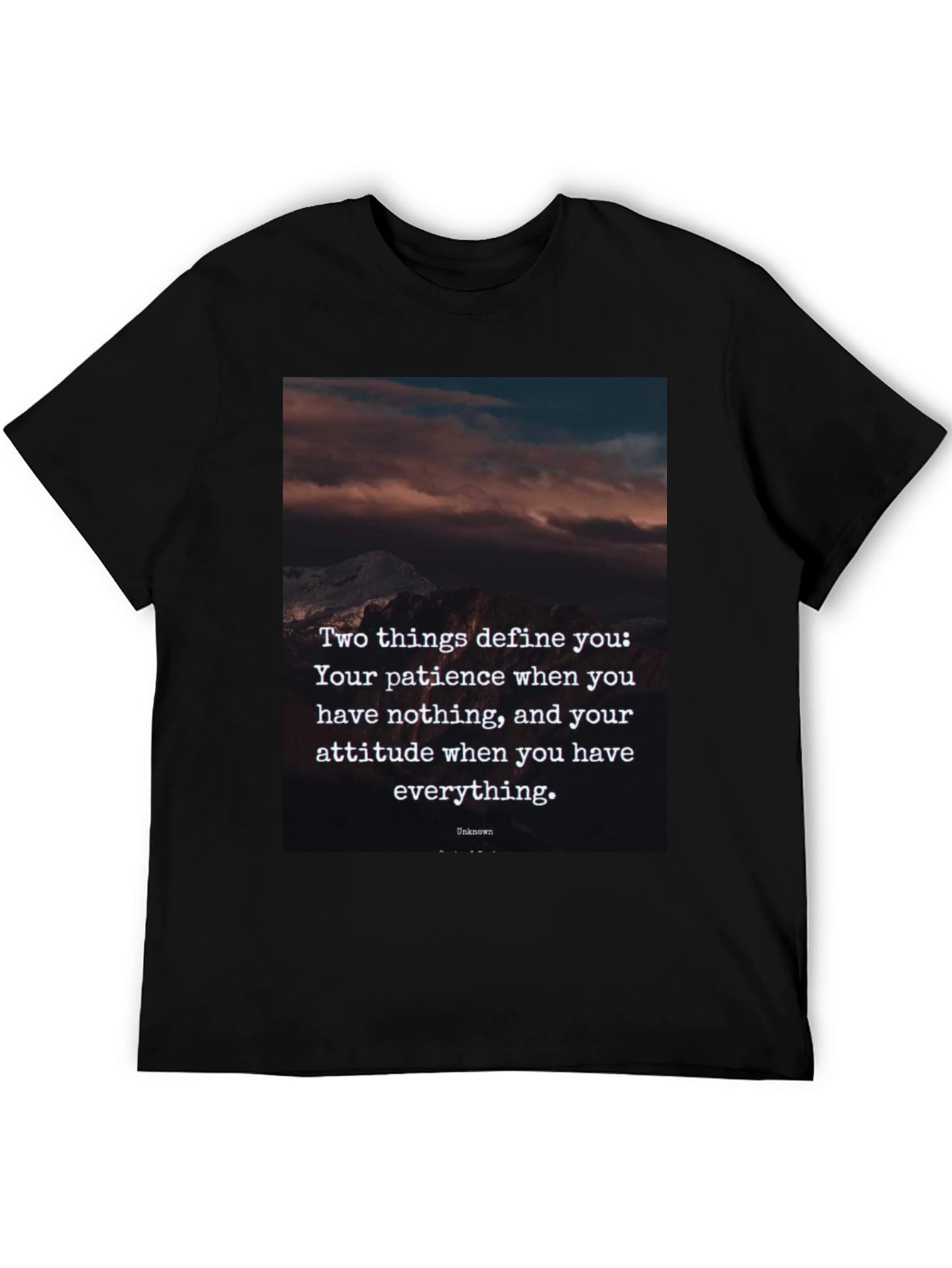 Inspirational Quote Graphic Tee - Patience & Attitude