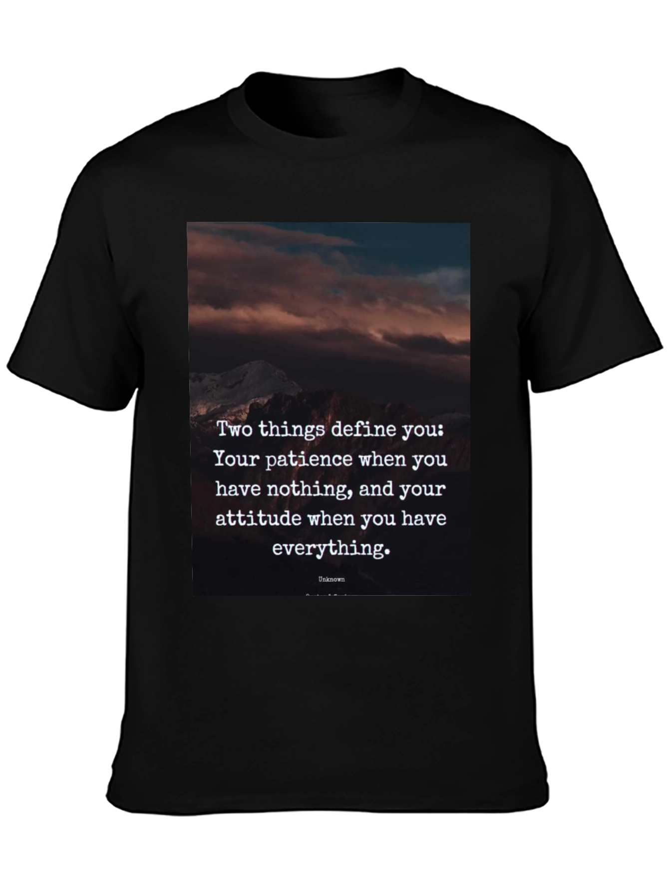 Inspirational Quote Graphic Tee - Patience & Attitude