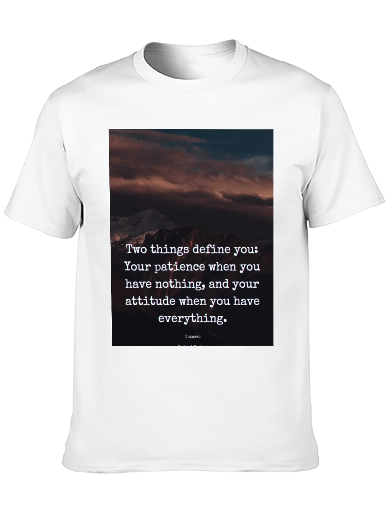 Inspirational Quote Graphic Tee - Patience & Attitude