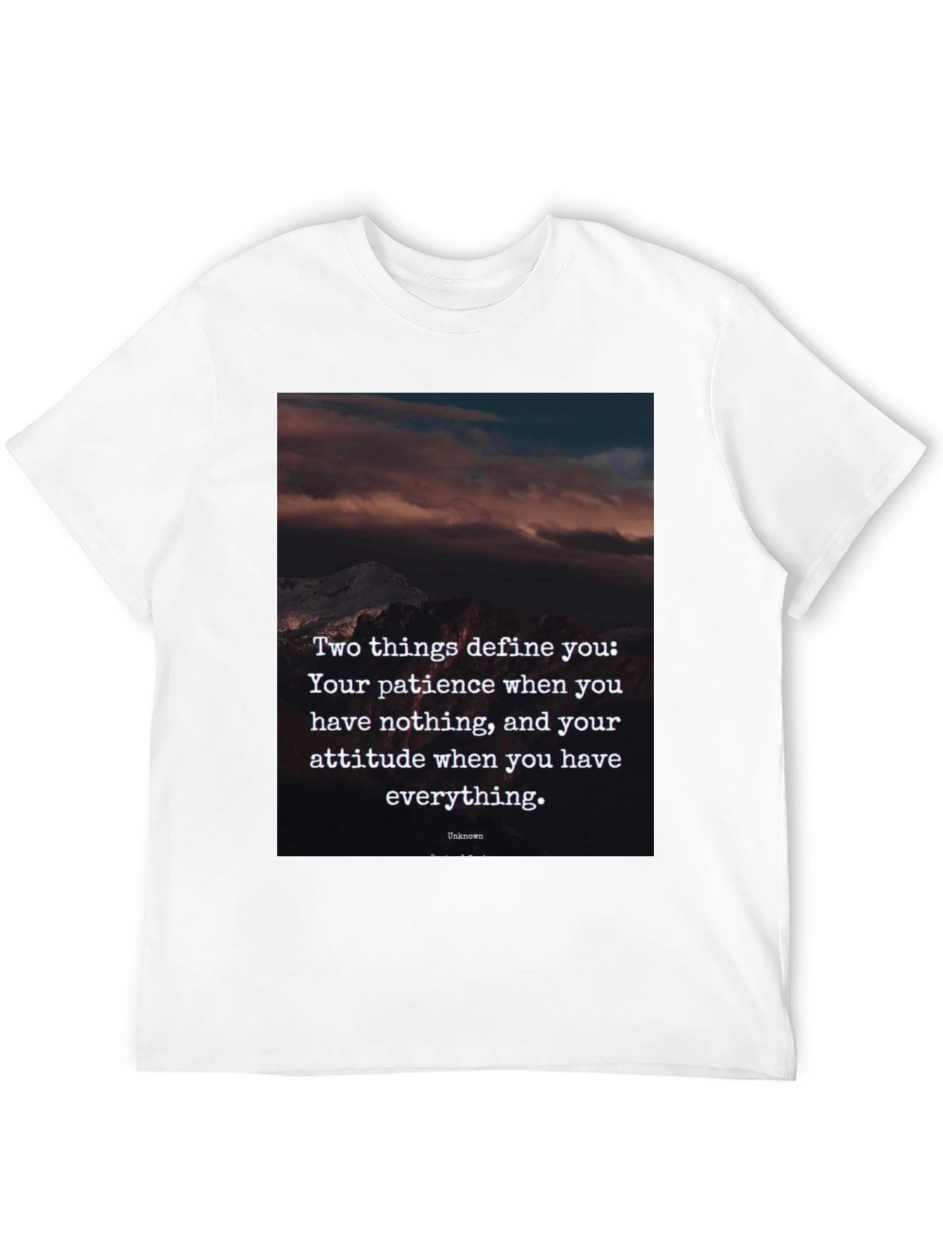 Inspirational Quote Graphic Tee - Patience & Attitude