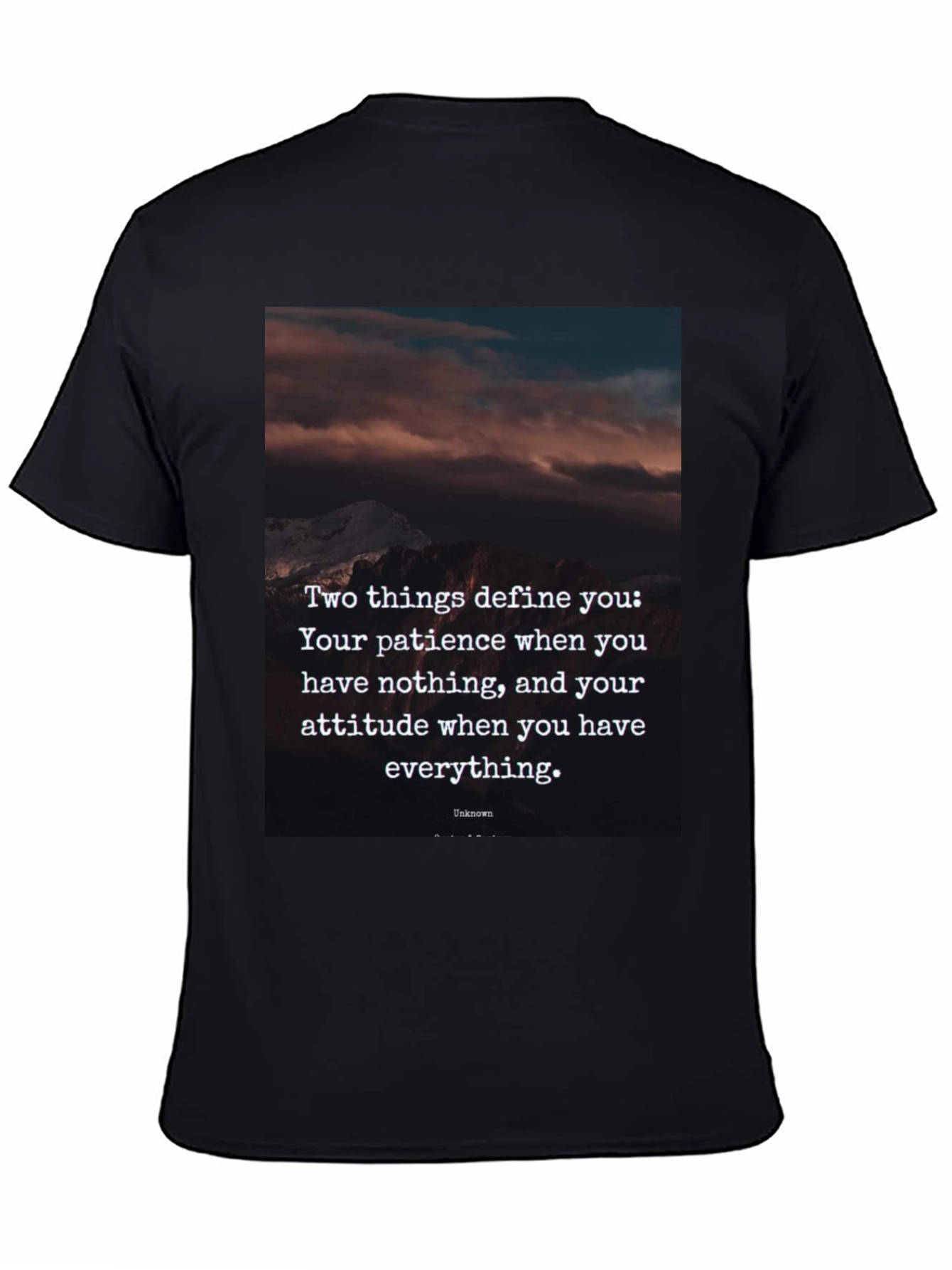 Inspirational Quote Graphic Tee - Patience & Attitude