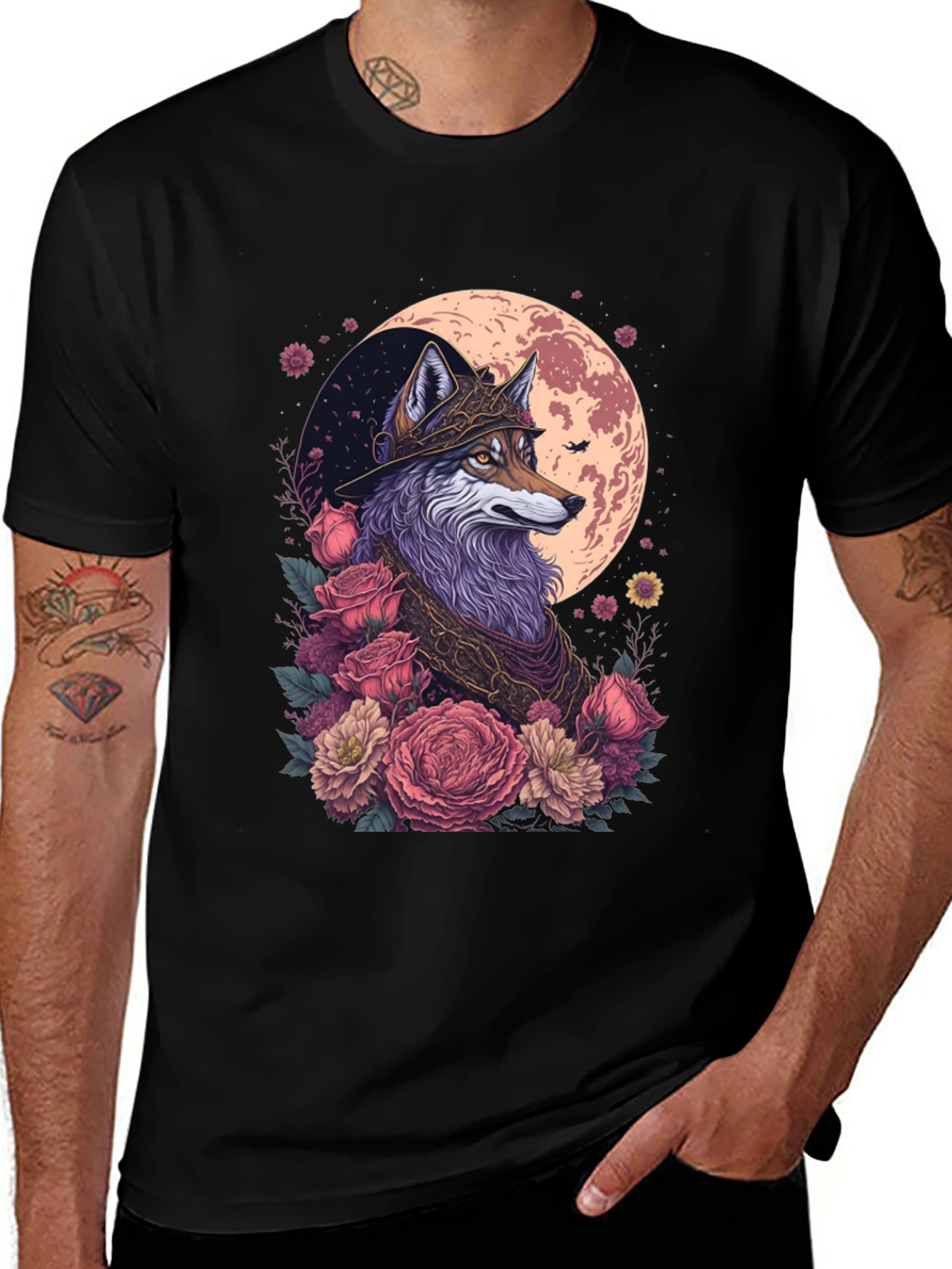 Wolf & Roses Graphic Tee