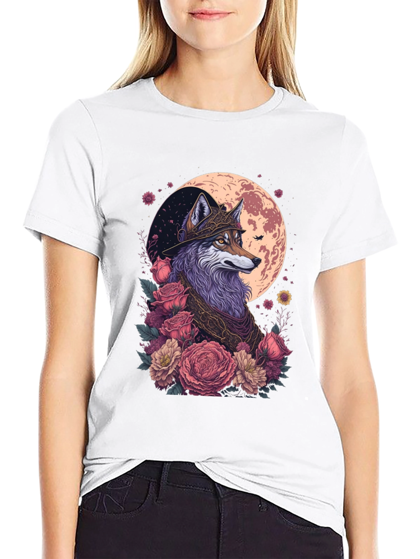 Wolf & Roses Graphic Tee