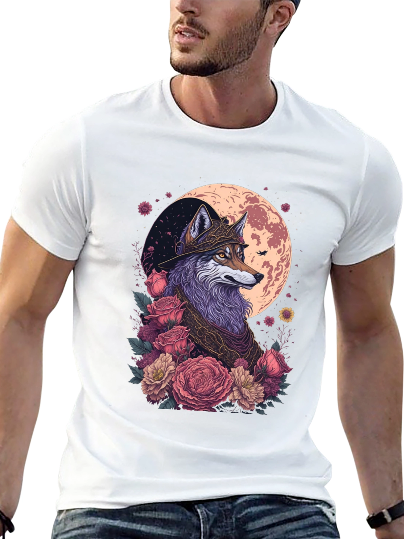 Wolf & Roses Graphic Tee
