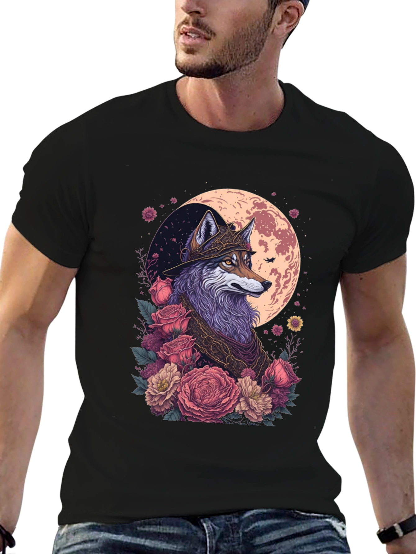 Wolf & Roses Graphic Tee