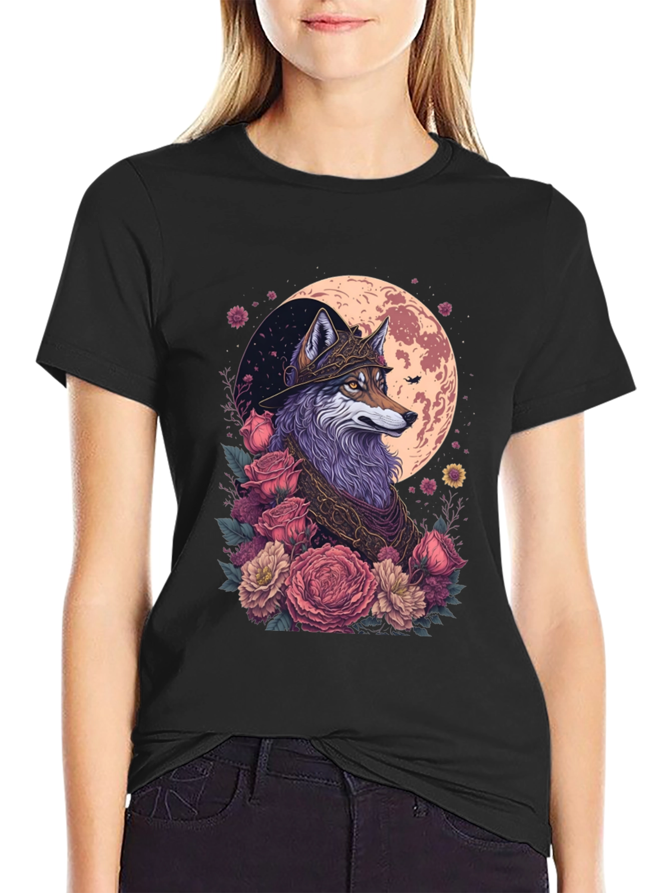 Wolf & Roses Graphic Tee