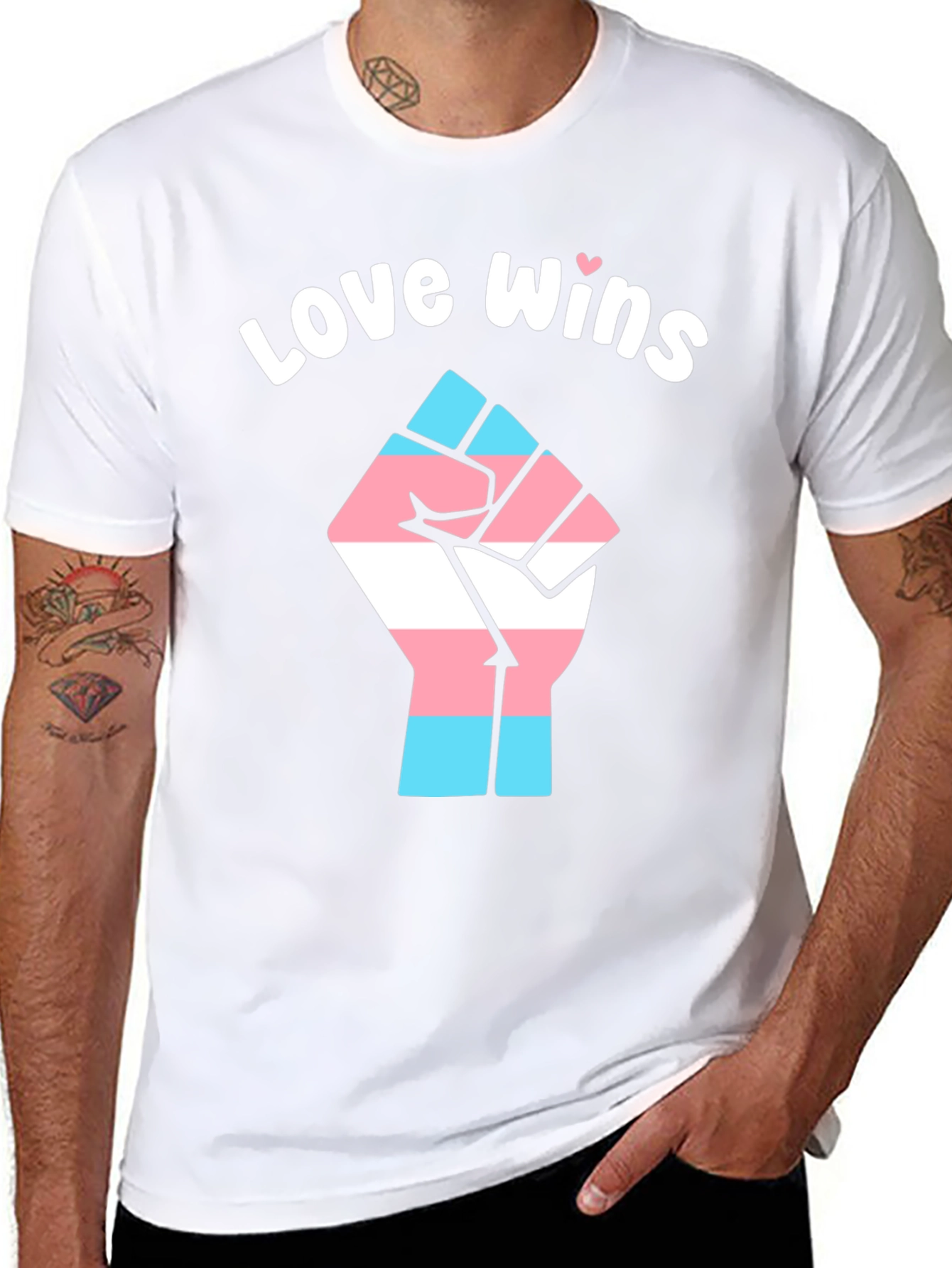 Love Wins Transgender Pride Fist T-Shirt
