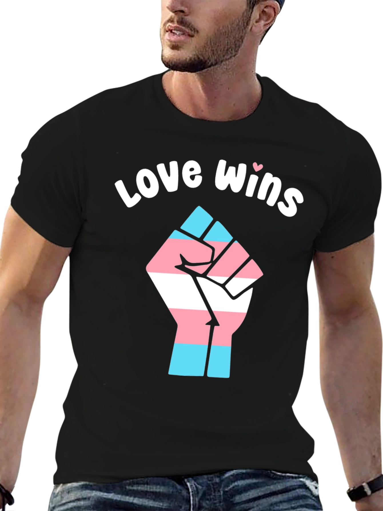 Love Wins Transgender Pride Fist T-Shirt