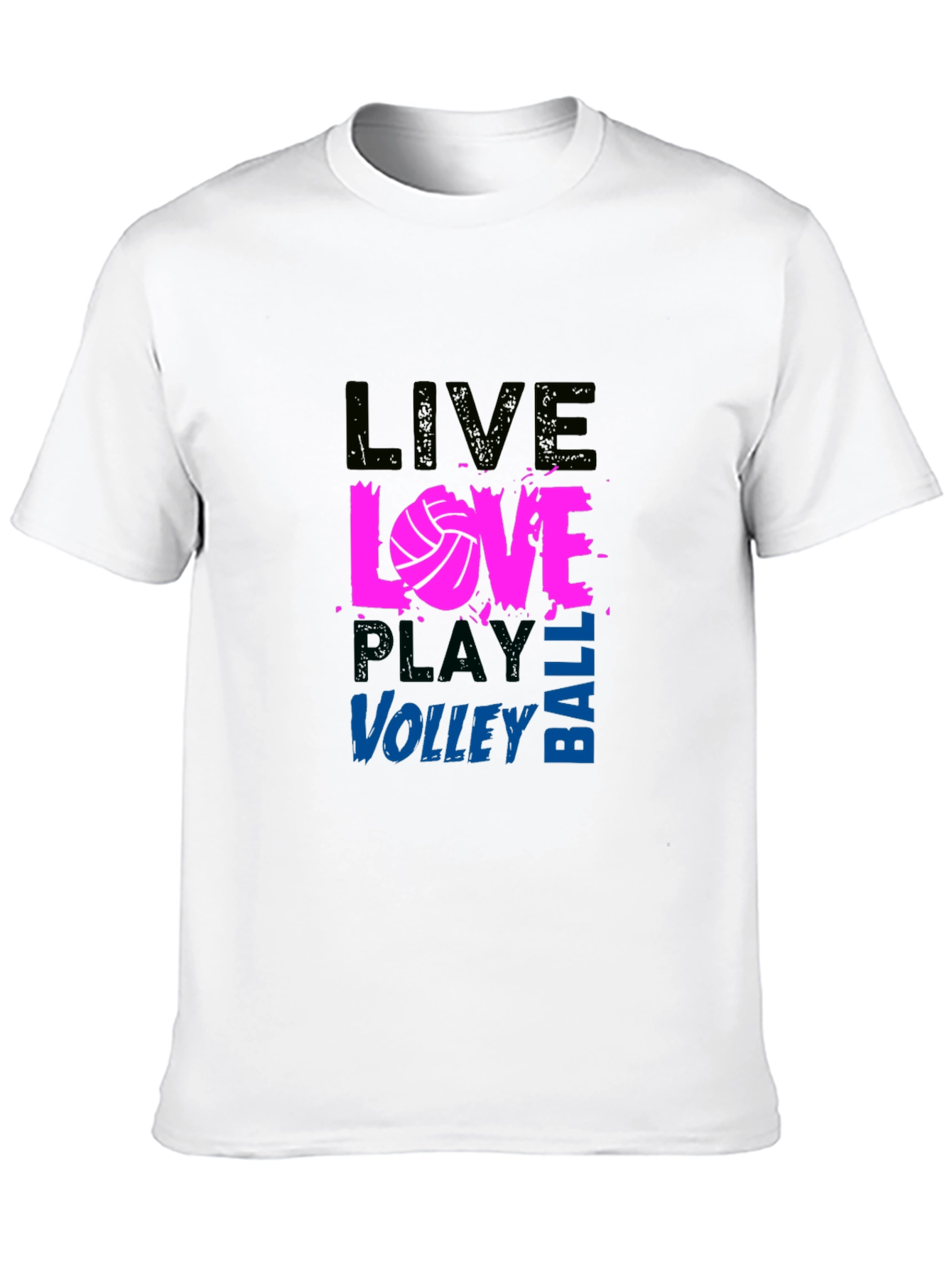 Live Love Volleyball Graphic Tee - Black