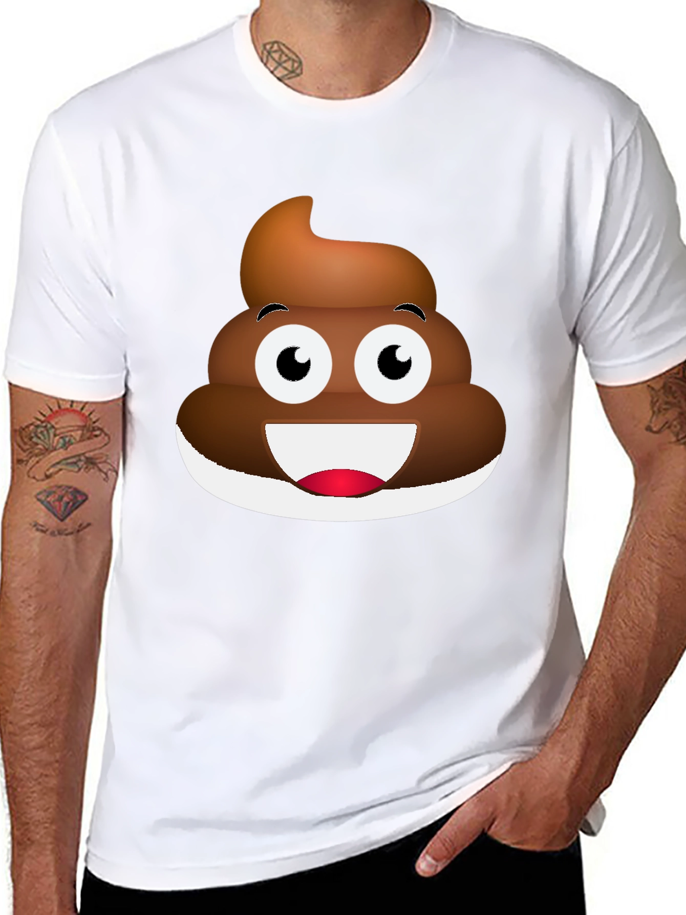 Emoji Poop T-Shirt - Funny Casual Tee