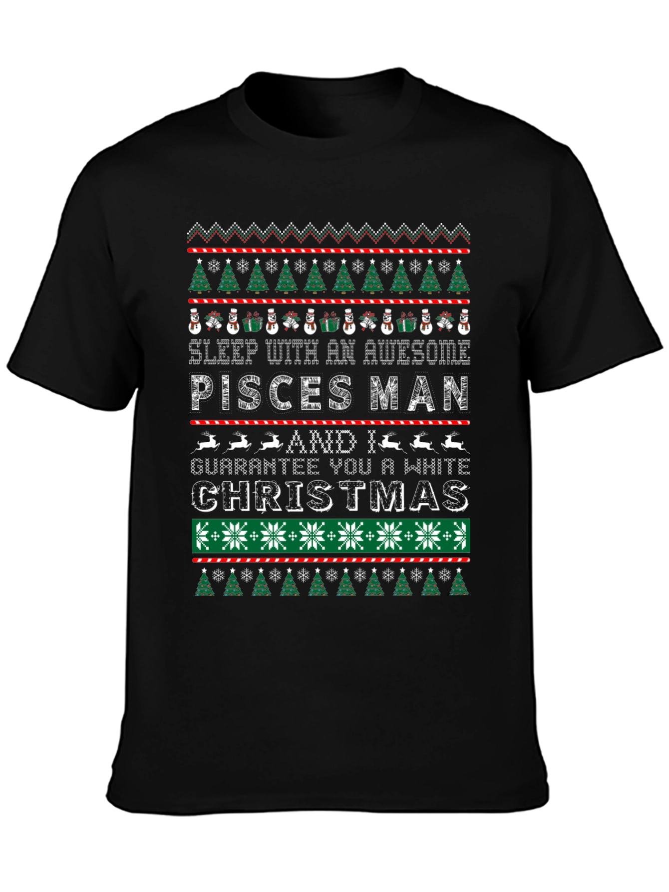 Pisces Man Christmas Ugly Sweater T-Shirt