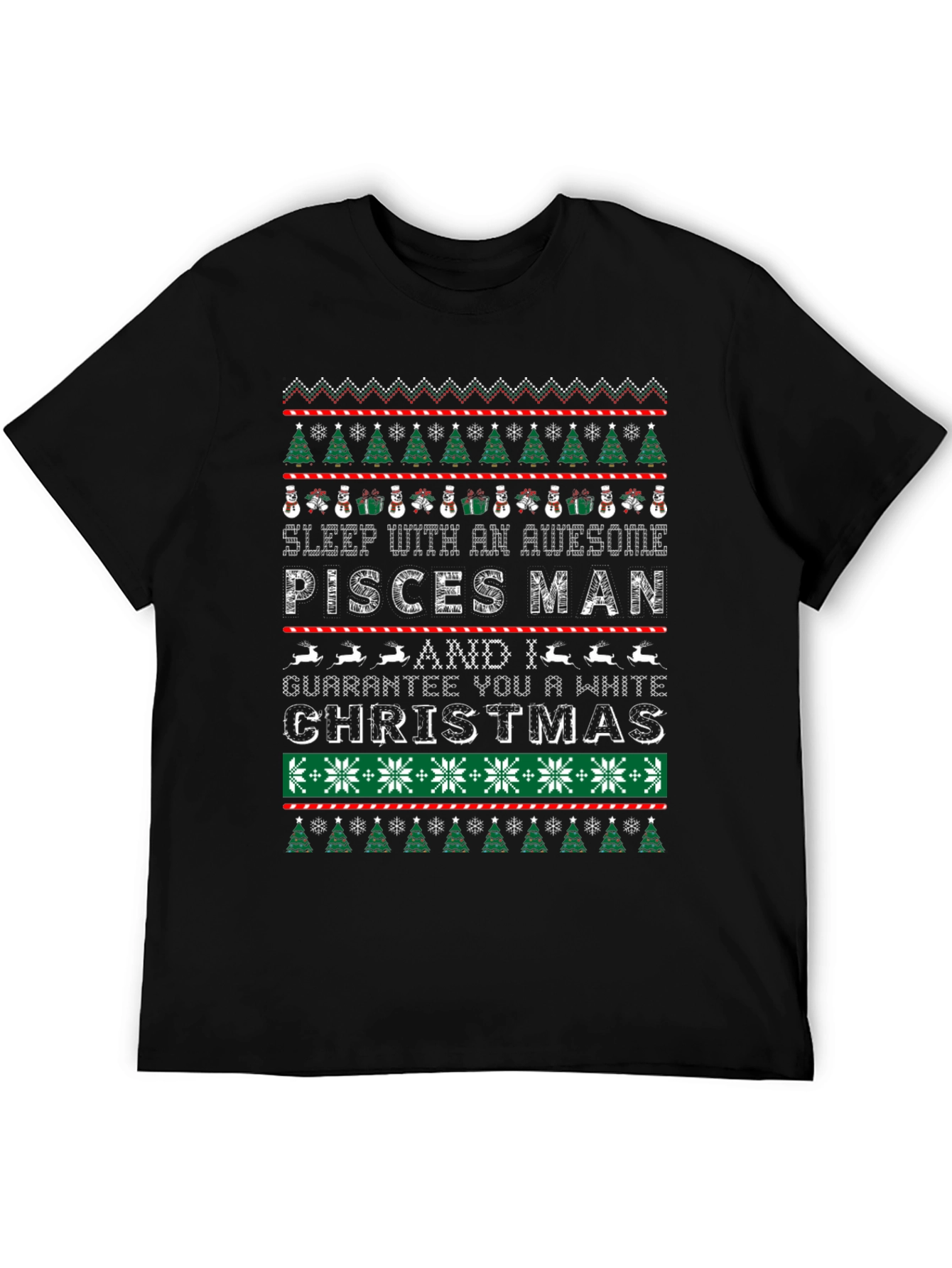 Pisces Man Christmas Ugly Sweater T-Shirt