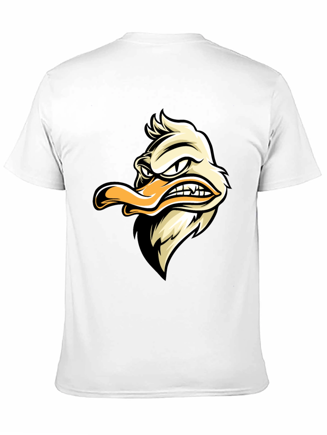 Grumpy Duck Graphic Tee - Black Cotton T-Shirt