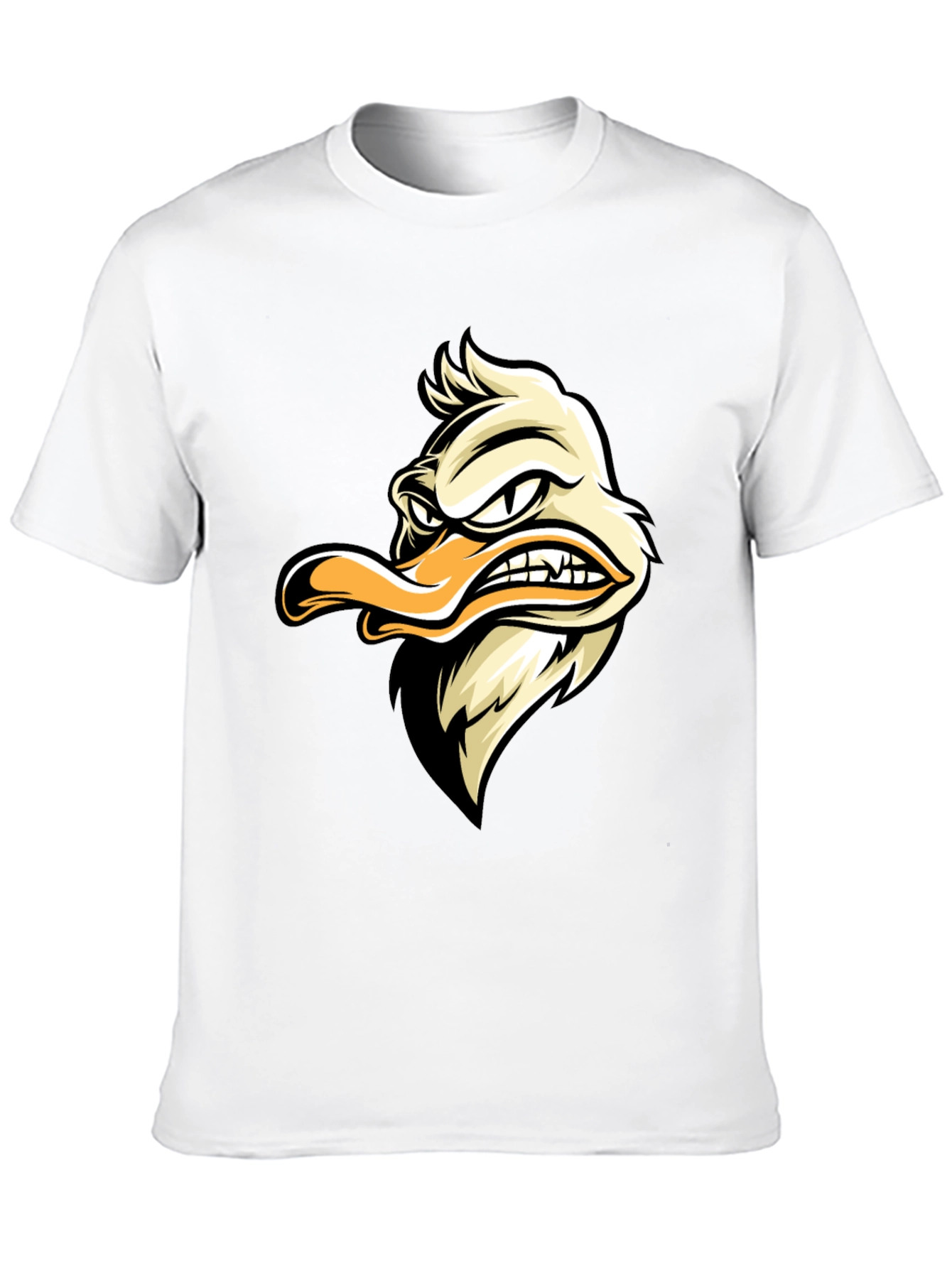 Grumpy Duck Graphic Tee - Black Cotton T-Shirt