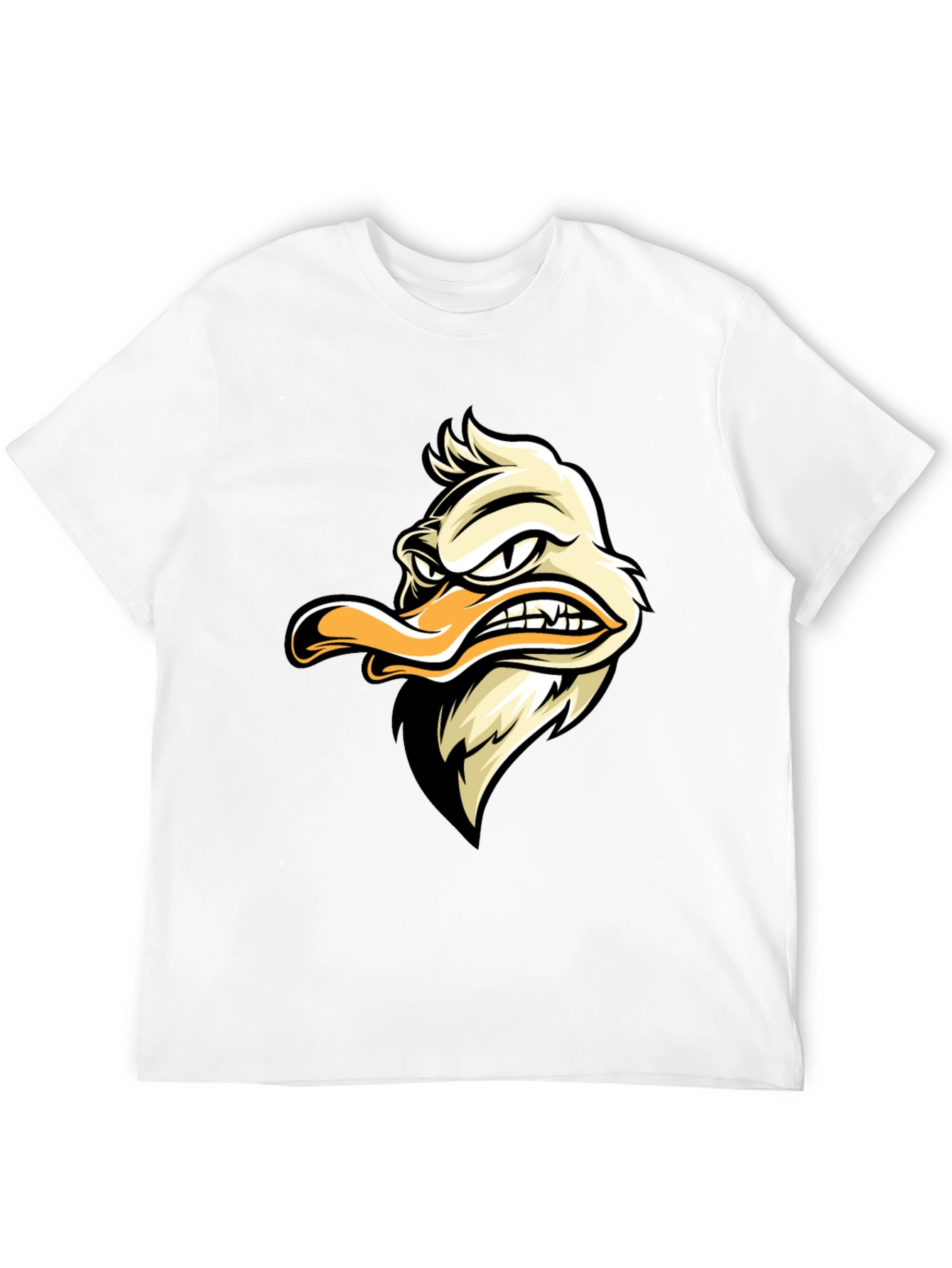 Grumpy Duck Graphic Tee - Black Cotton T-Shirt