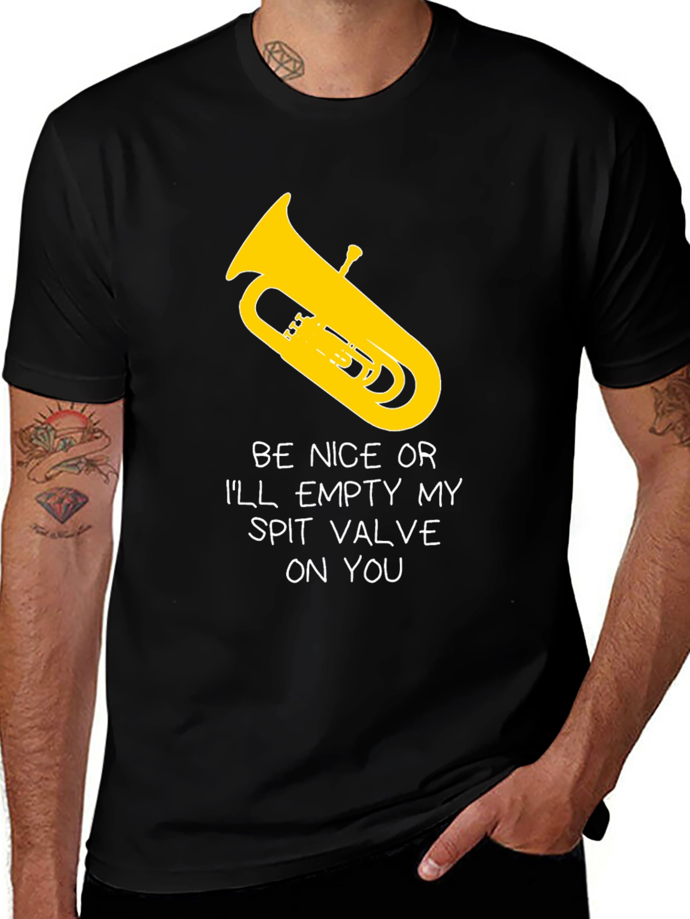 Funny Tuba Player T-Shirt - Spit Valve Humor