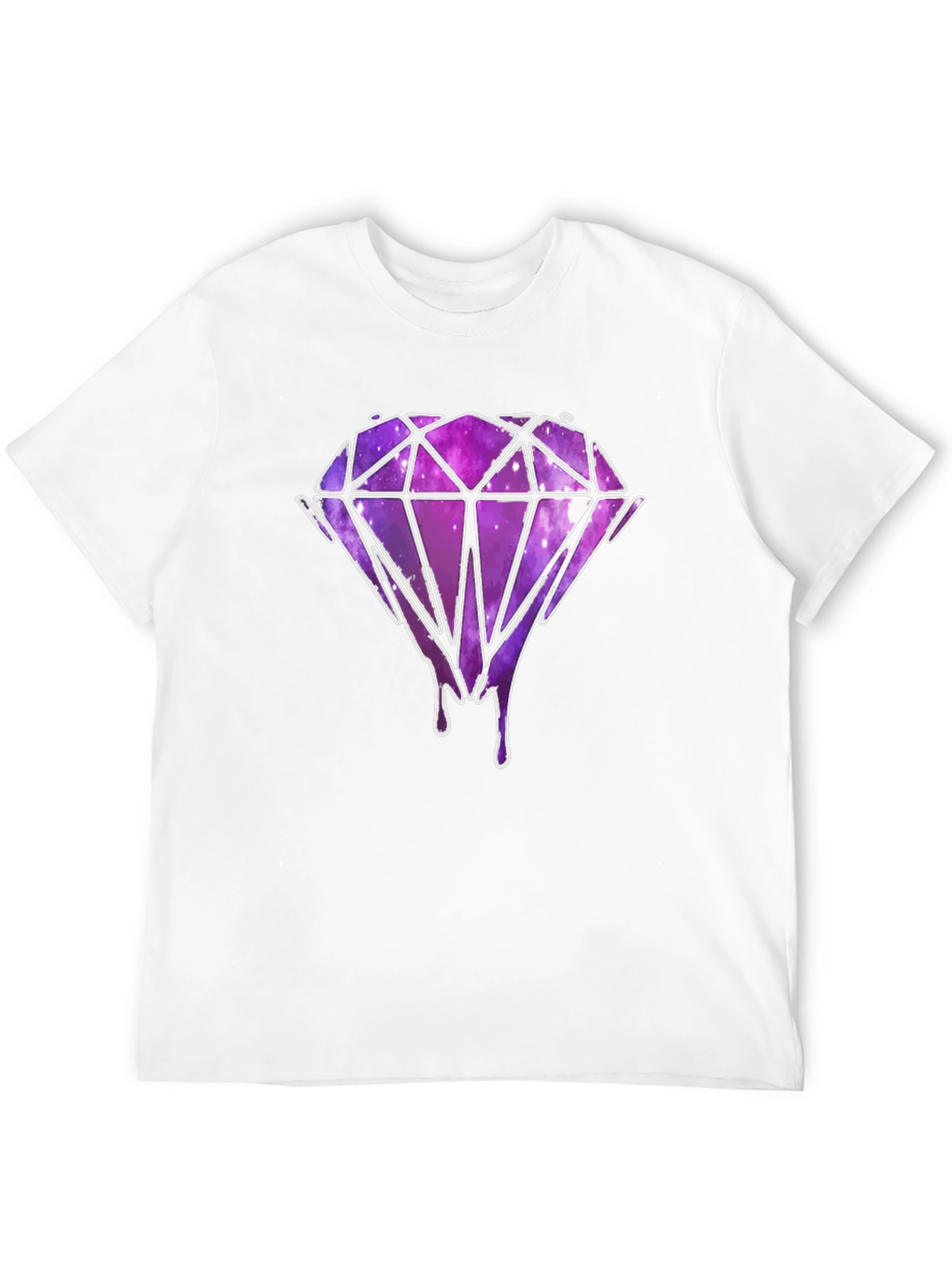Dripping Diamond Graphic T-Shirt - Black