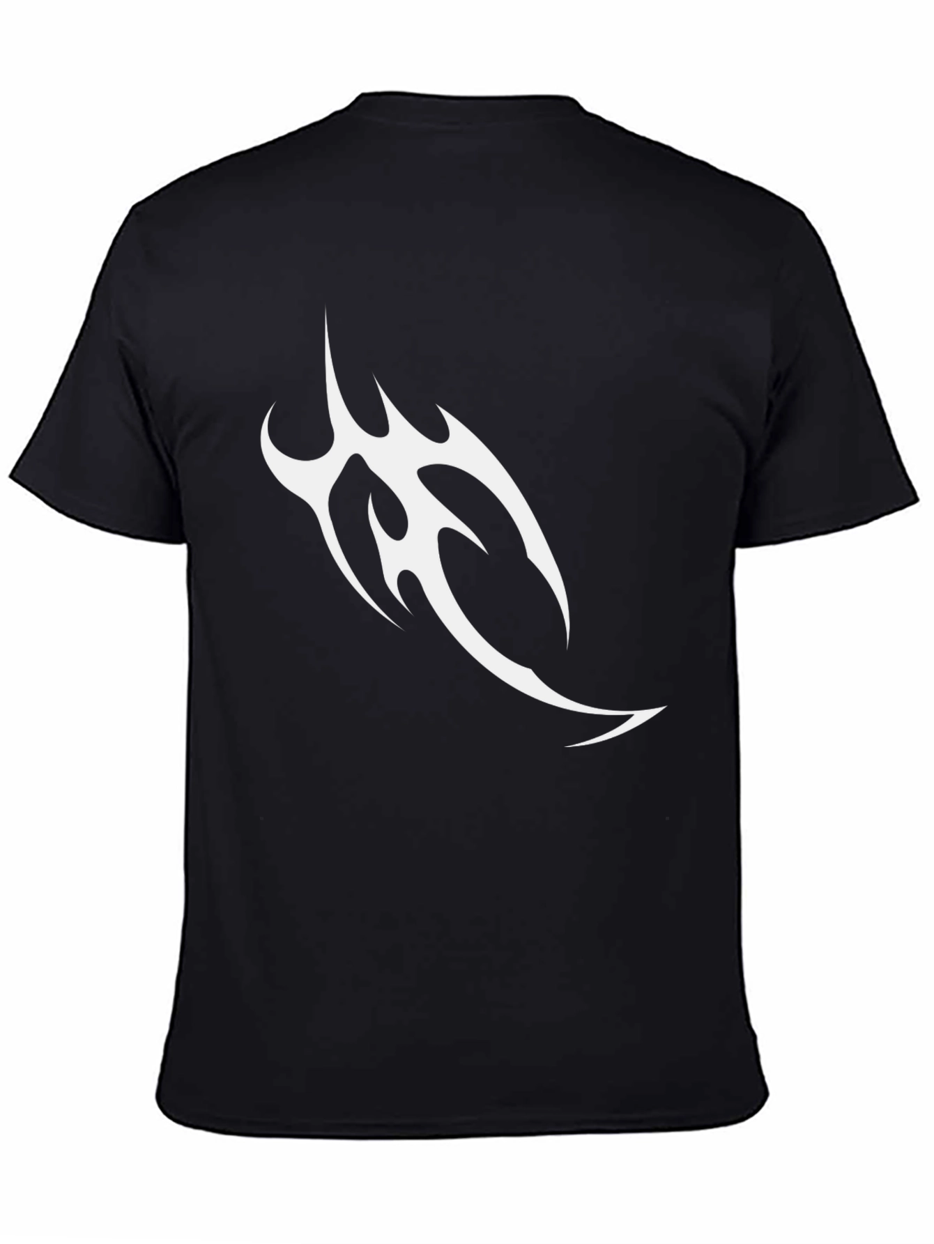 Mens Black T-Shirt with Tribal Graphic Design