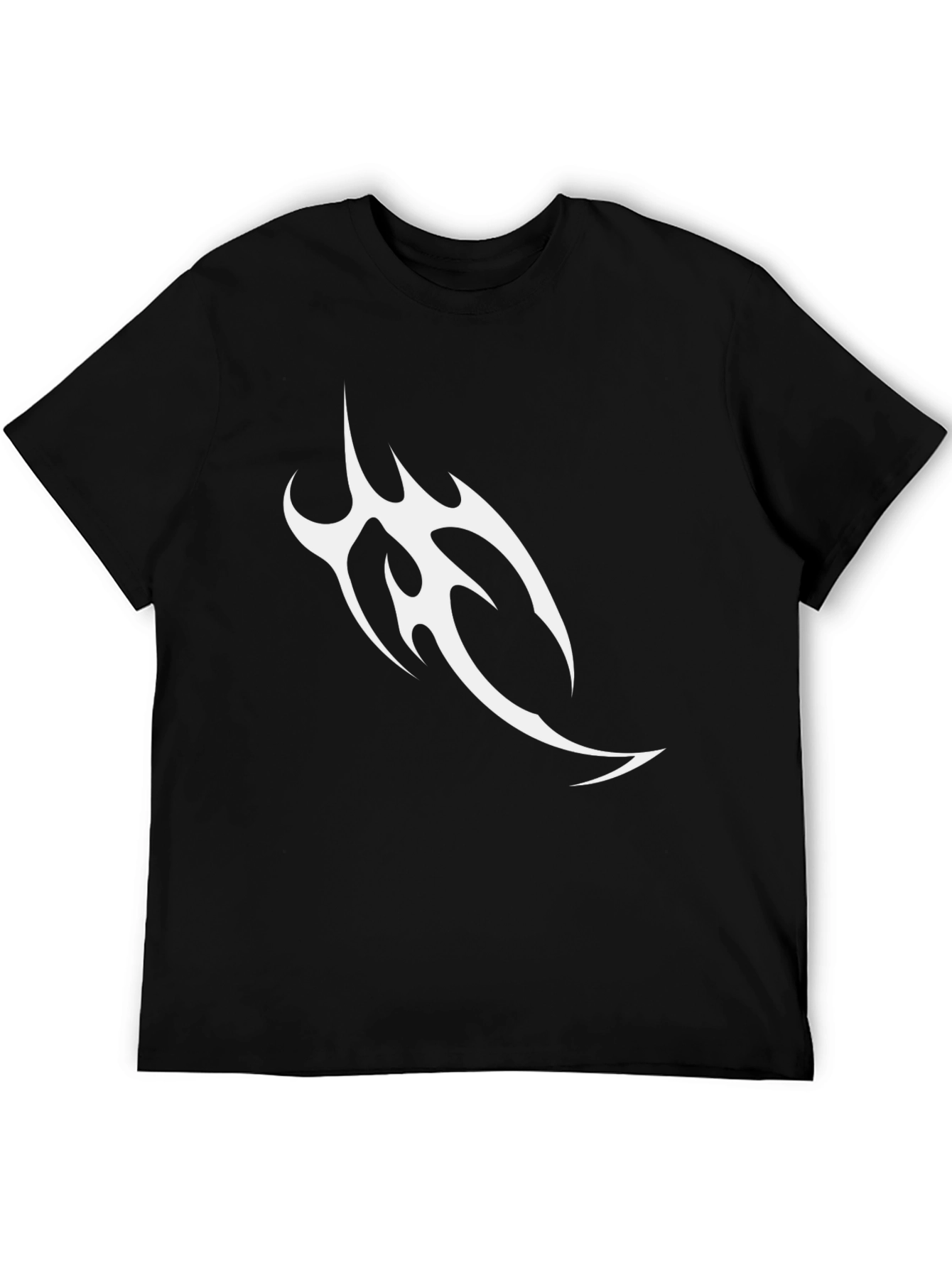 Mens Black T-Shirt with Tribal Graphic Design