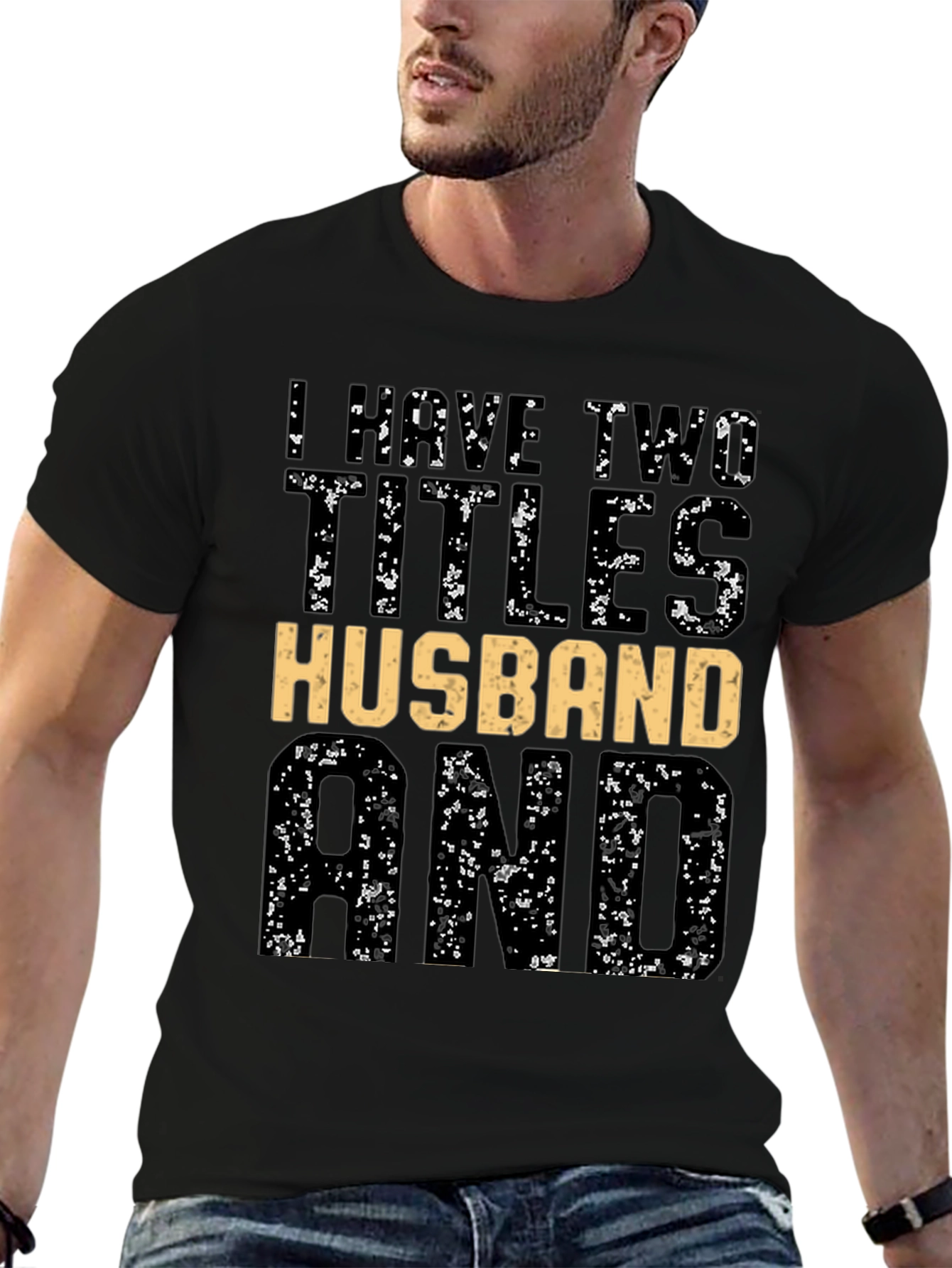 Husband and Dad Black Graphic Tee