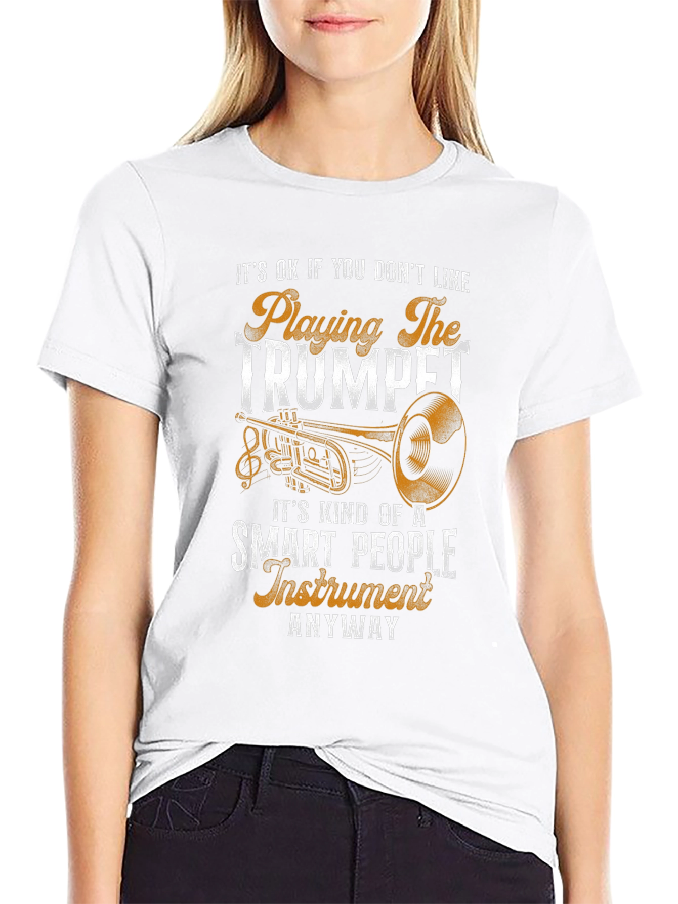 Funny Trumpet Player T-Shirt - Smart People Instrument