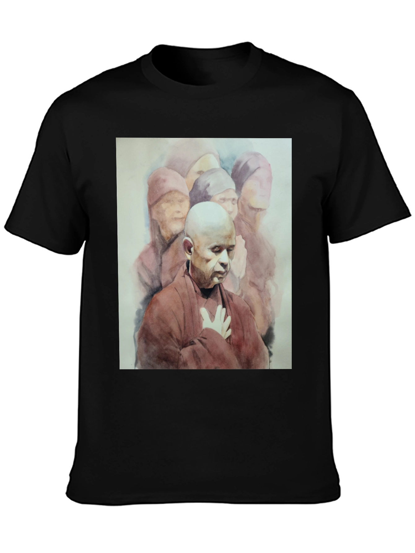 Monk Graphic Tee - Spiritual Design Soft Cotton