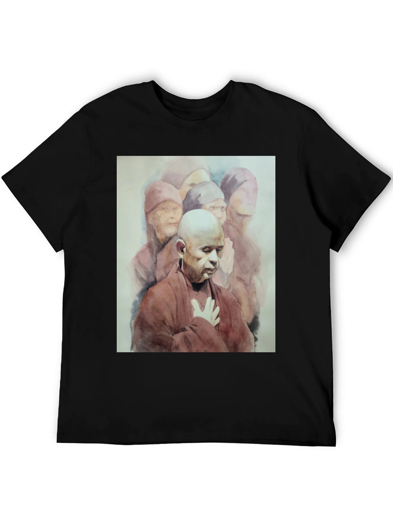 Monk Graphic Tee - Spiritual Design Soft Cotton