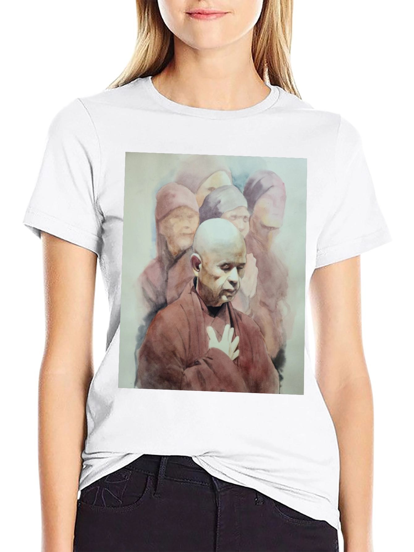 Monk Graphic Tee - Spiritual Design Soft Cotton