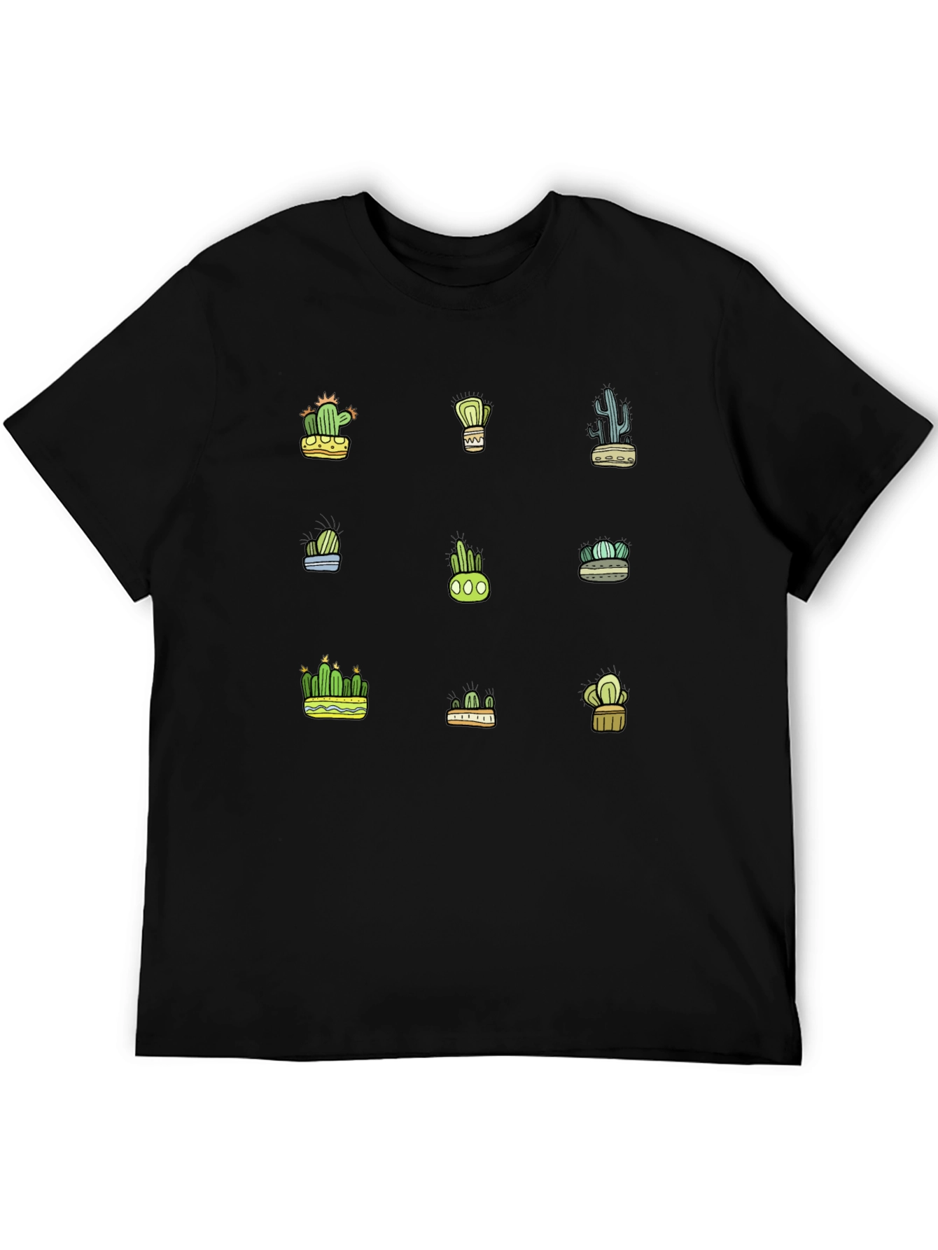Cactus Print Tee - Stylish Desert Plants Graphic T-Shirt