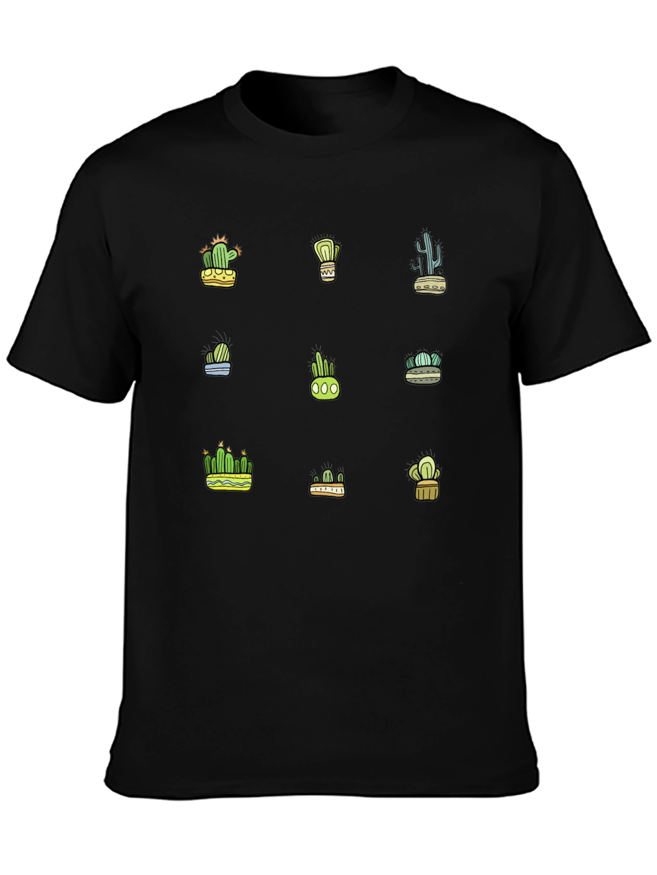 Cactus Print Tee - Stylish Desert Plants Graphic T-Shirt