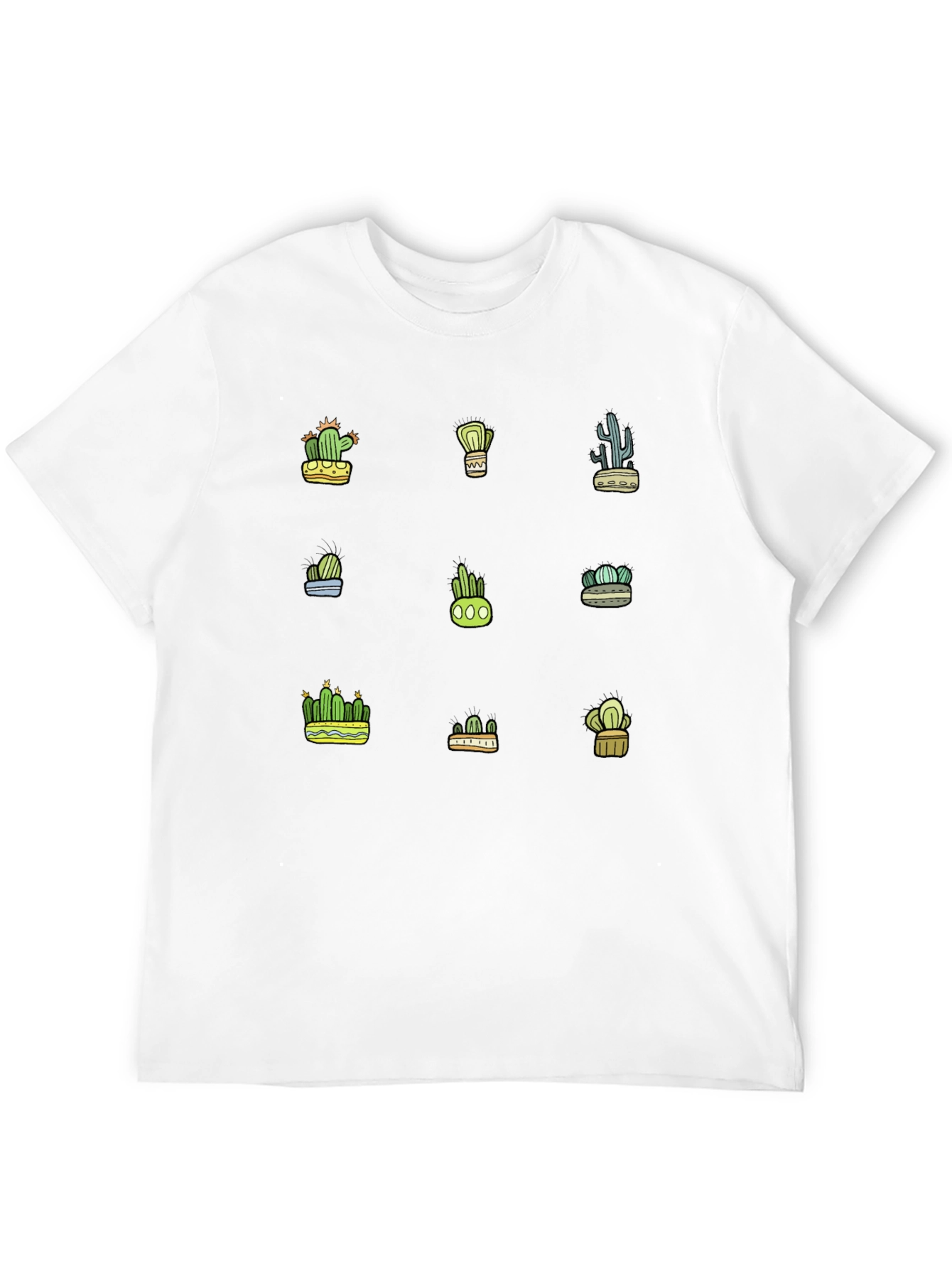Cactus Print Tee - Stylish Desert Plants Graphic T-Shirt