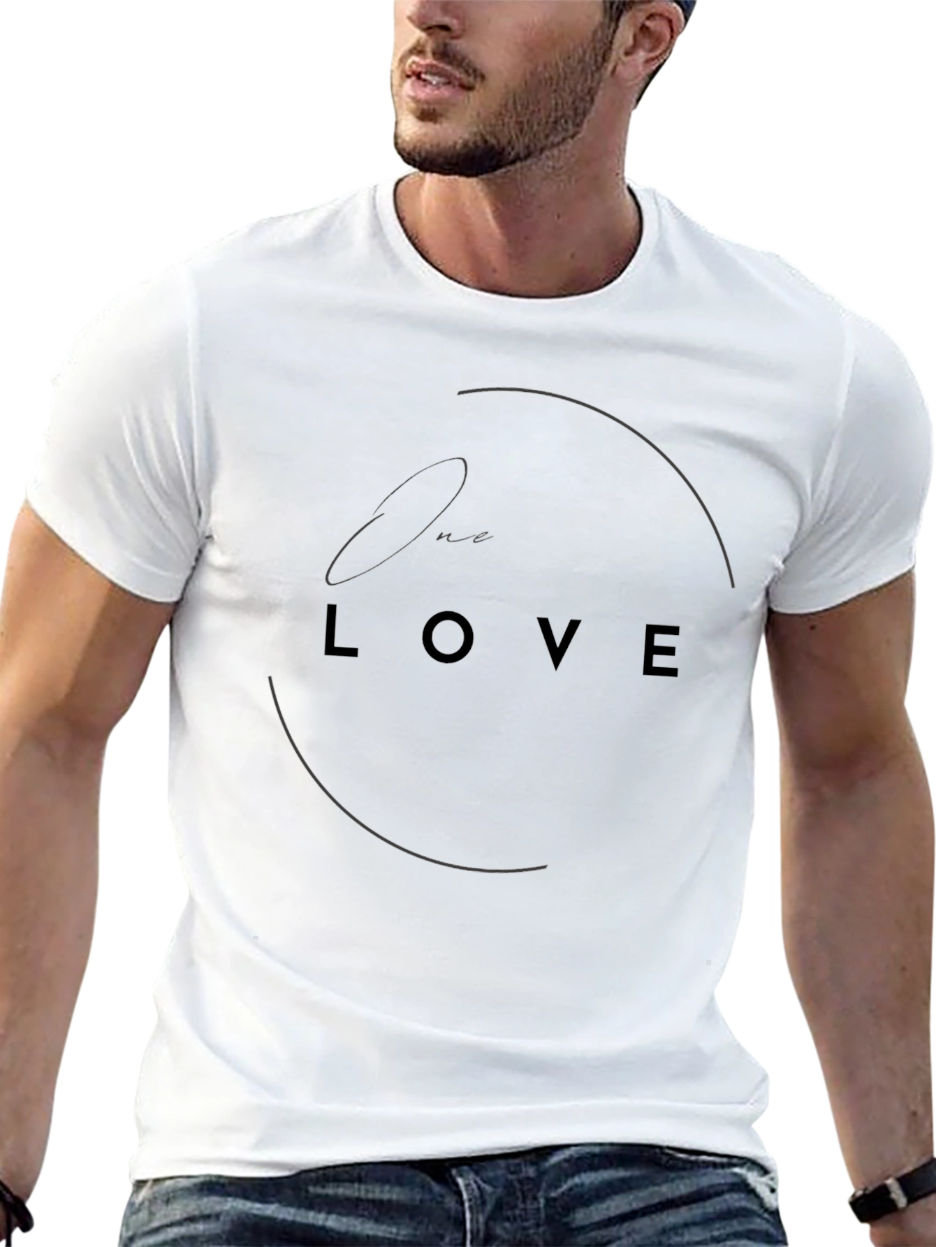 One Love Black Graphic Tee