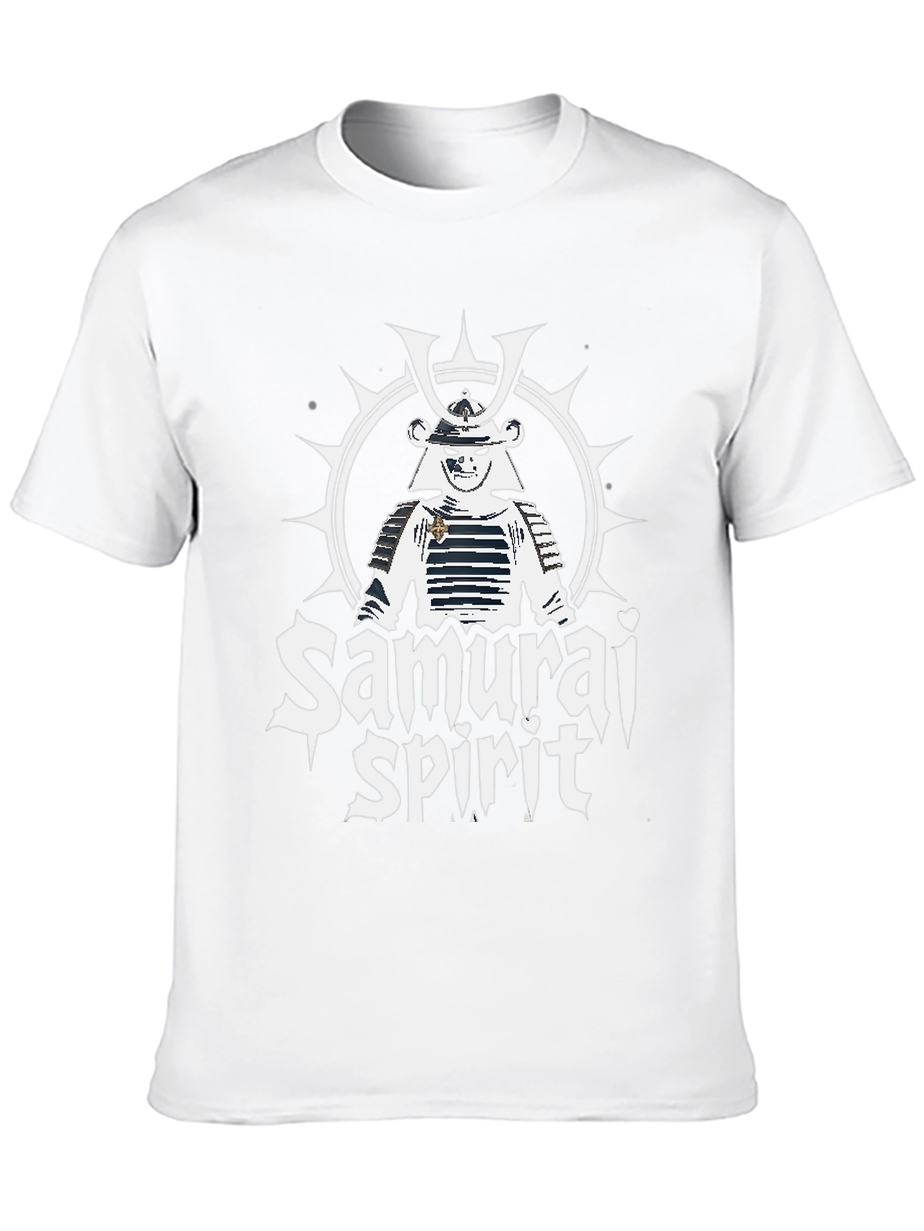 Samurai Spirit Graphic Print T-Shirt - Black