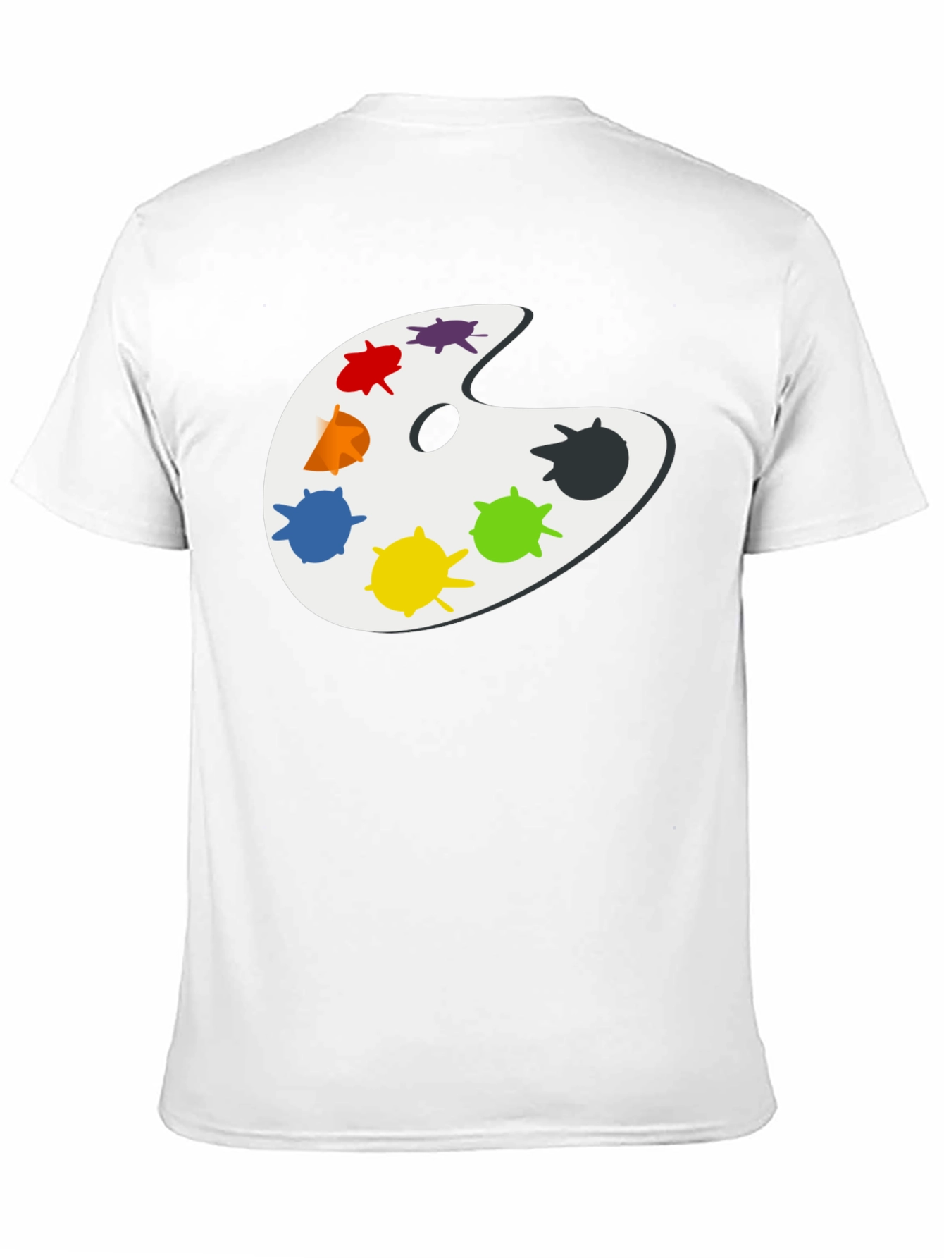 Artists Palette Black T-Shirt - Painter Gift
