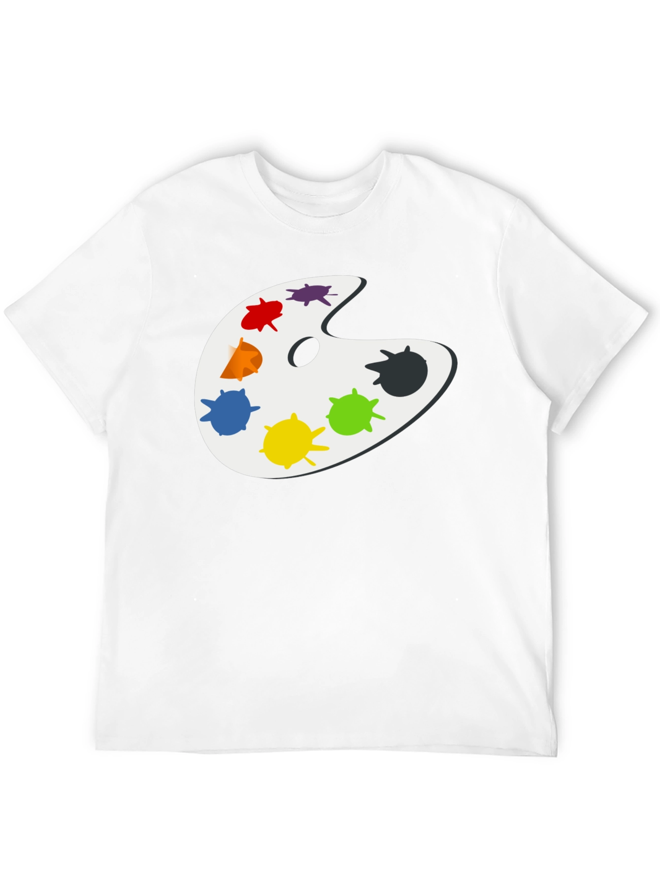 Artists Palette Black T-Shirt - Painter Gift