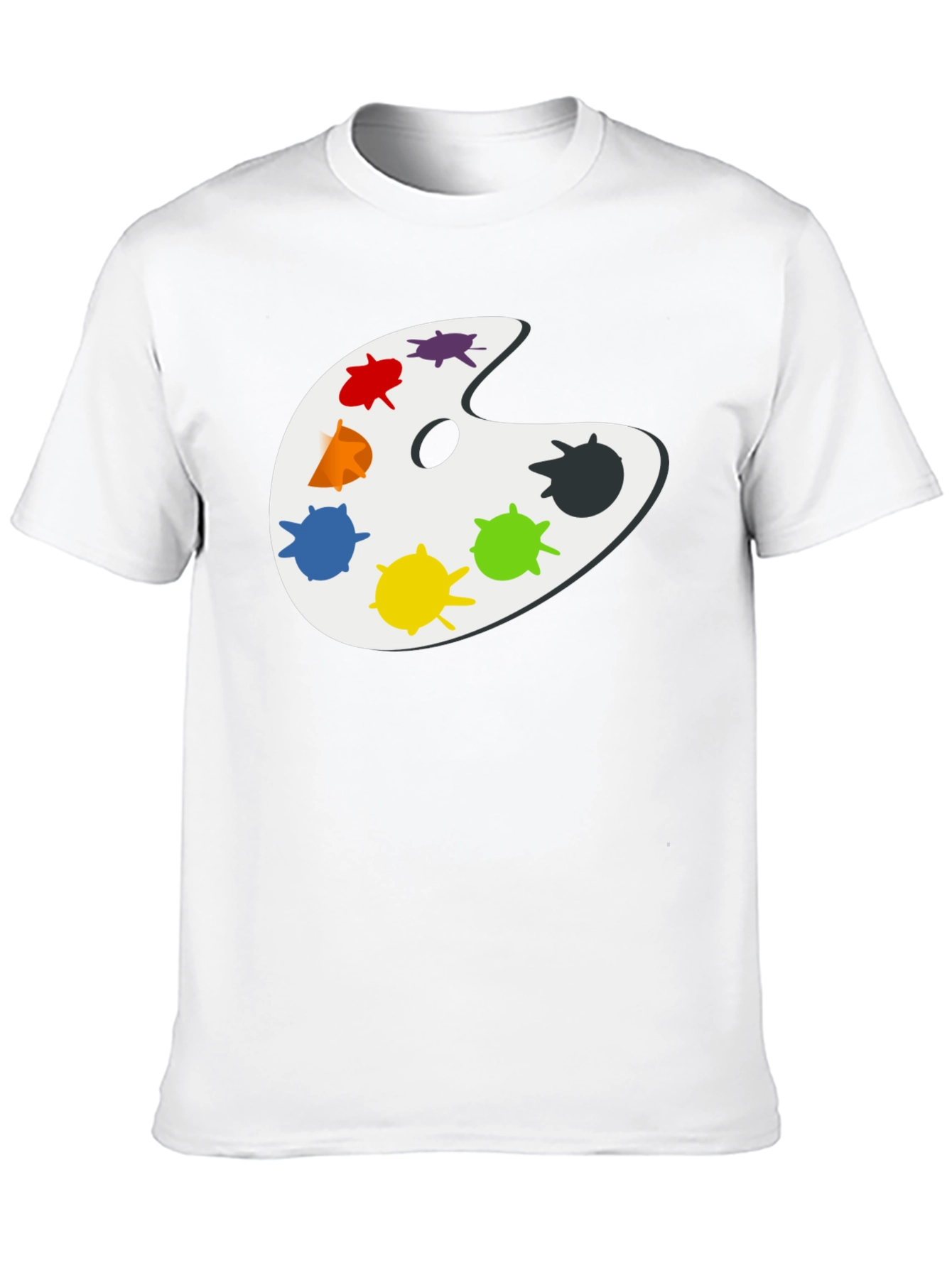 Artists Palette Black T-Shirt - Painter Gift