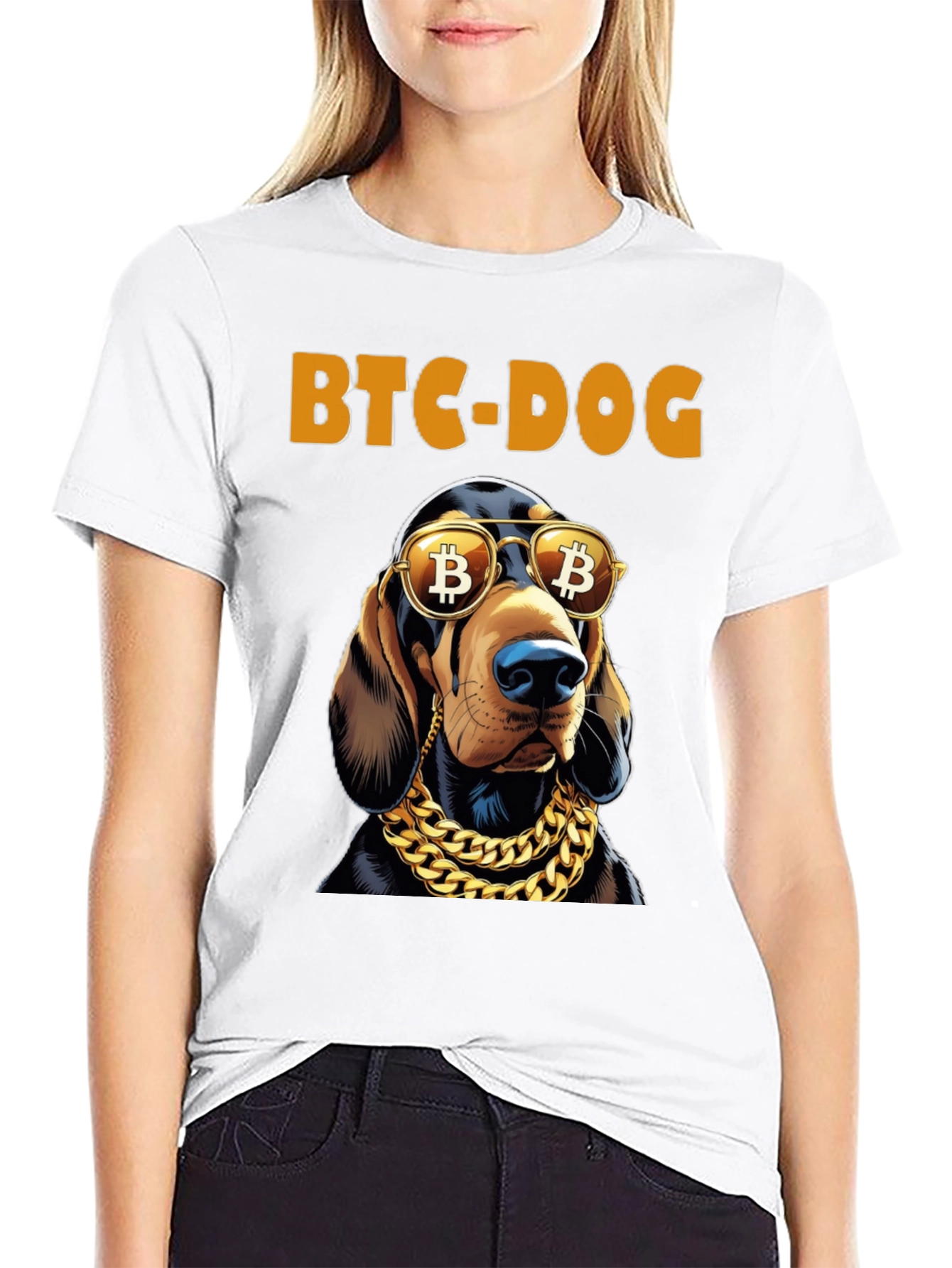 BTC Dog T-Shirt: Bitcoin Crypto Hound Tee