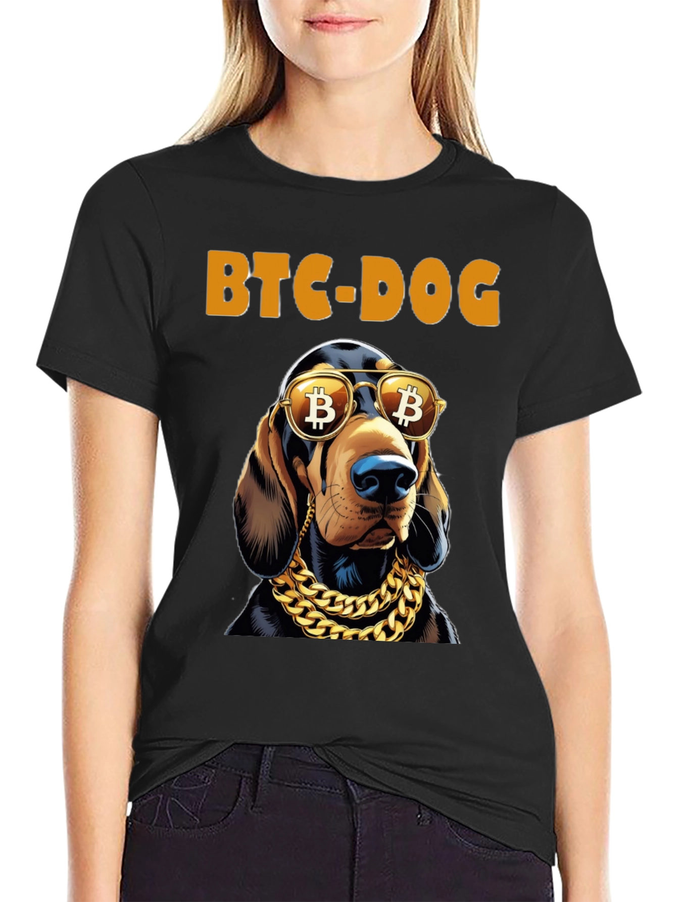 BTC Dog T-Shirt: Bitcoin Crypto Hound Tee