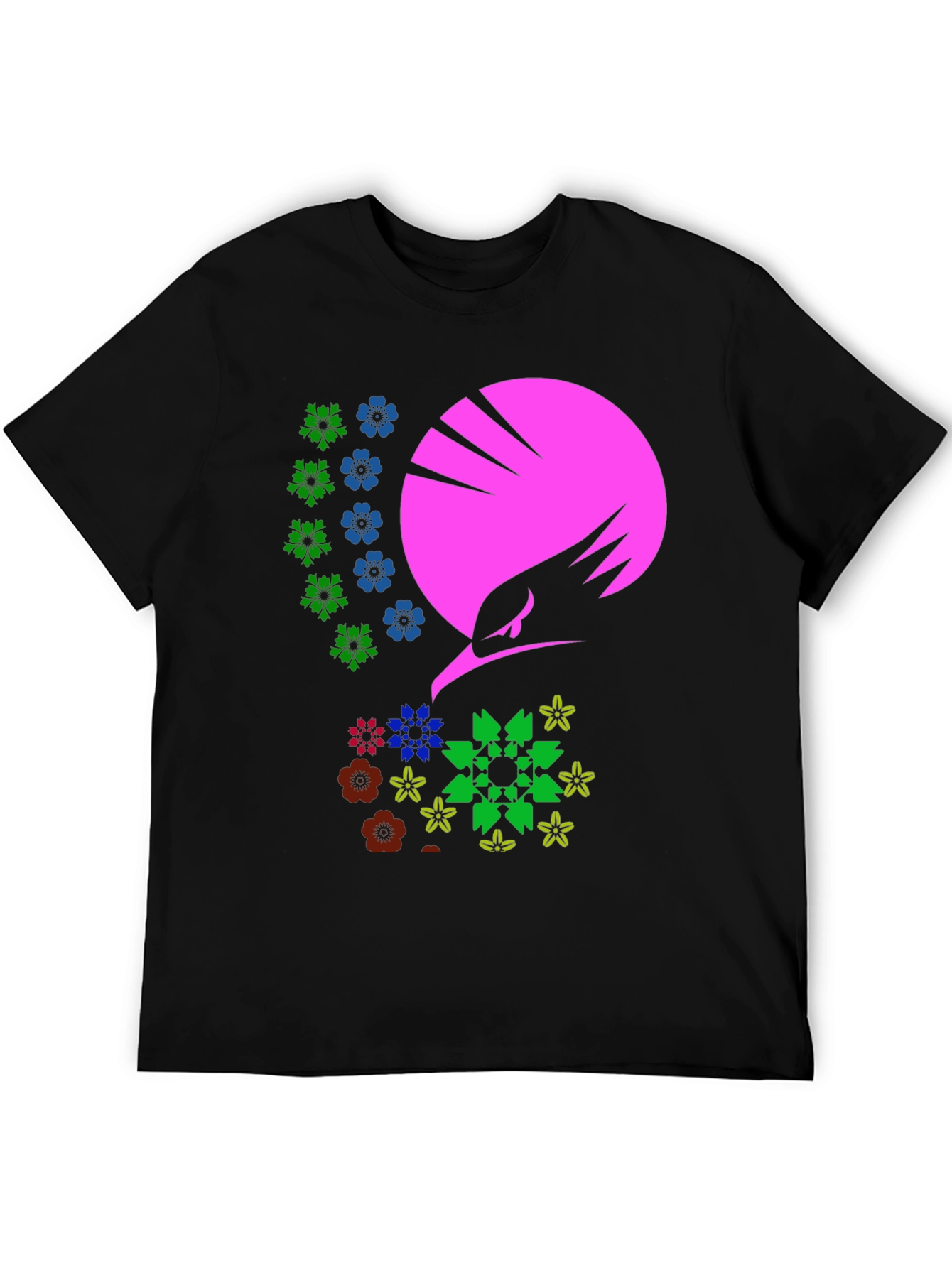 Floral Eagle Graphic Tee - Unique Design