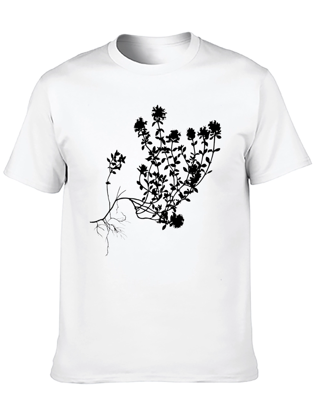 Botanical Silhouette Black T-Shirt