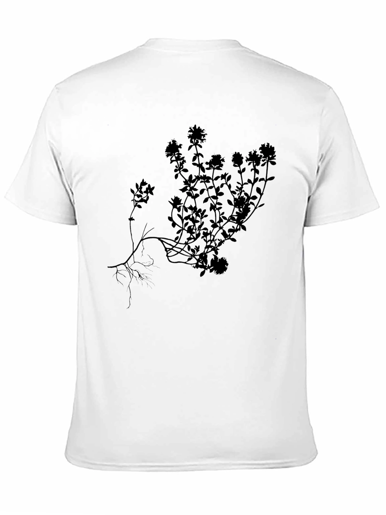 Botanical Silhouette Black T-Shirt
