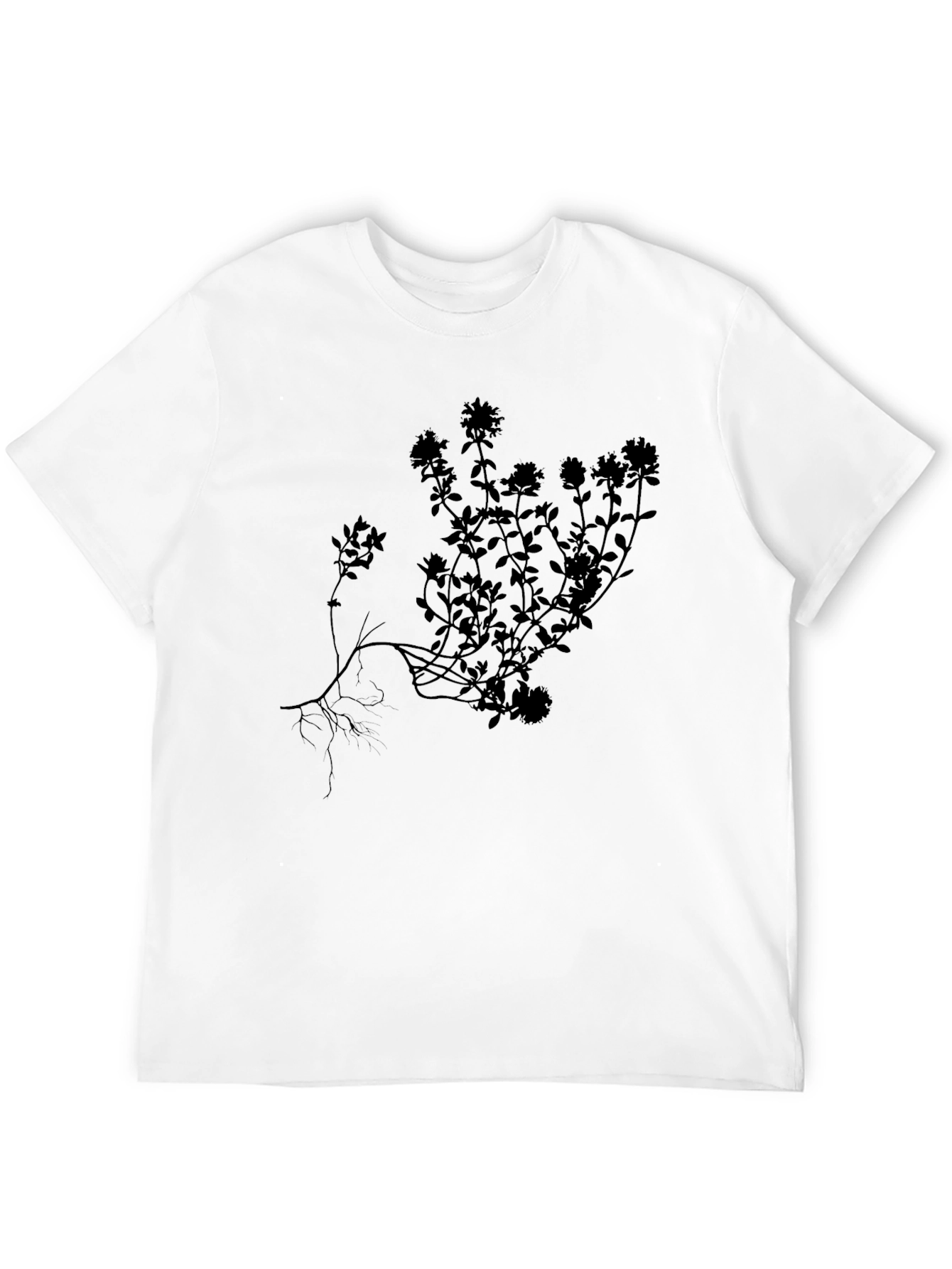 Botanical Silhouette Black T-Shirt