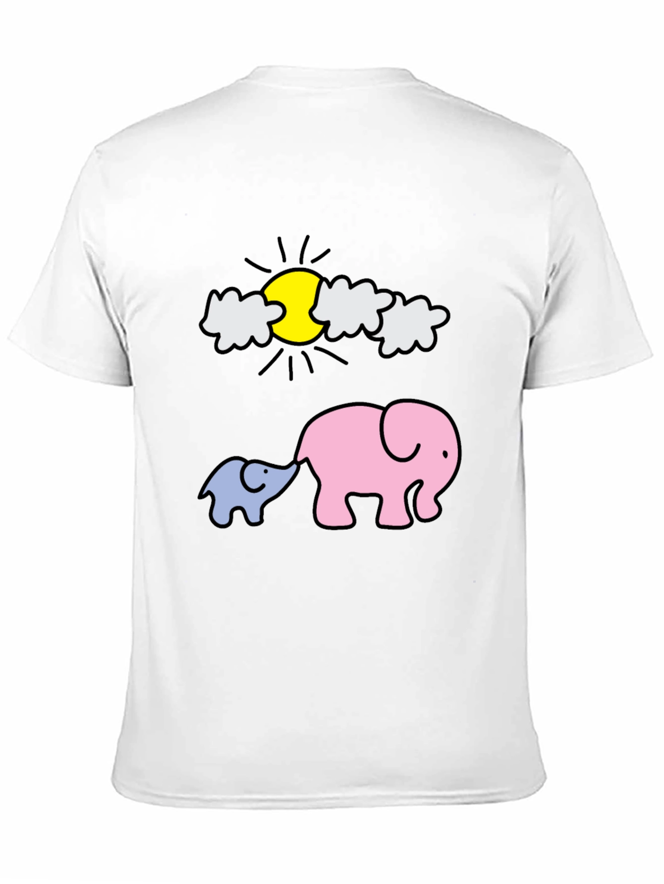 Cute Elephant Family Graphic Tee