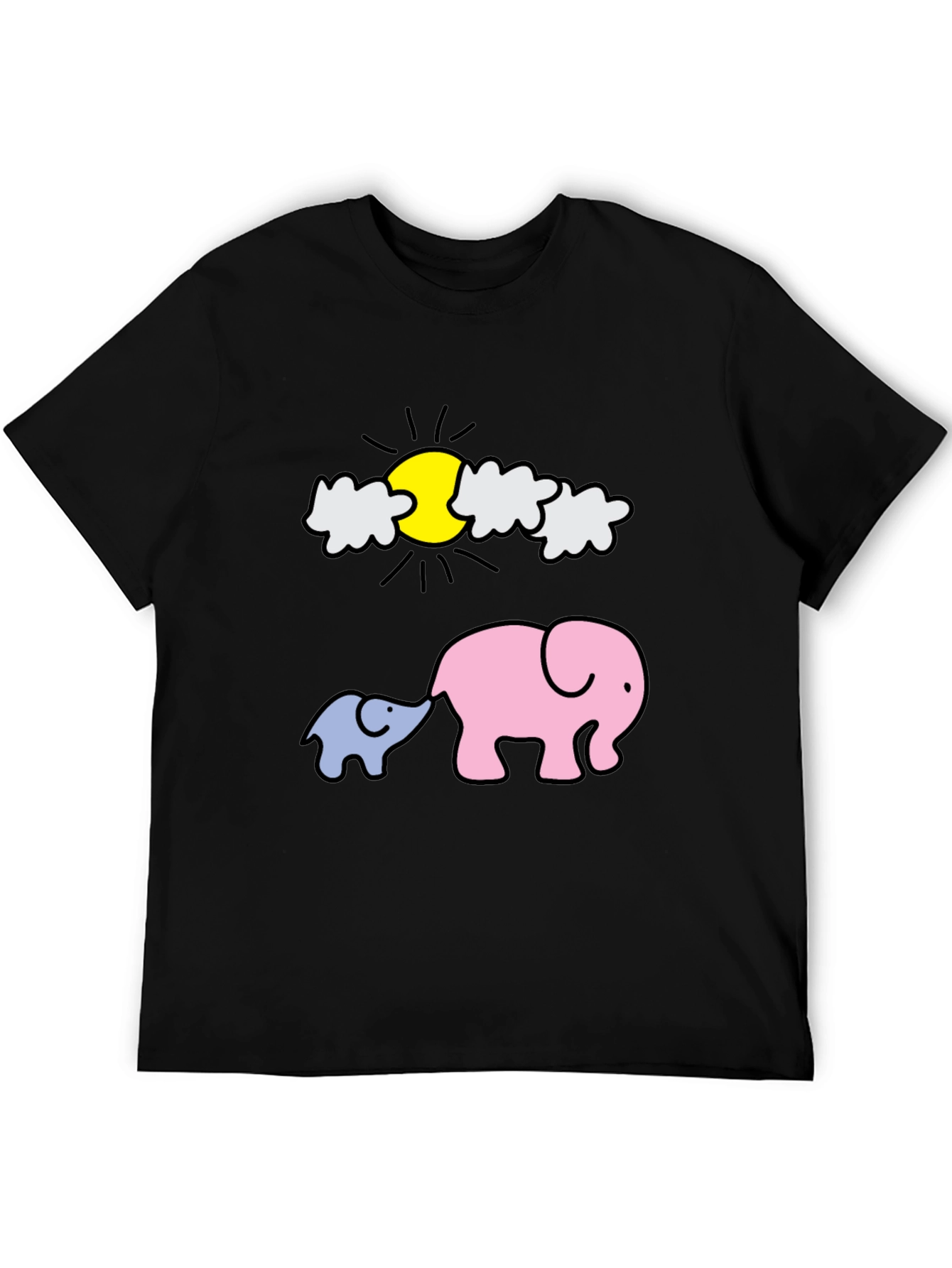 Cute Elephant Family Graphic Tee