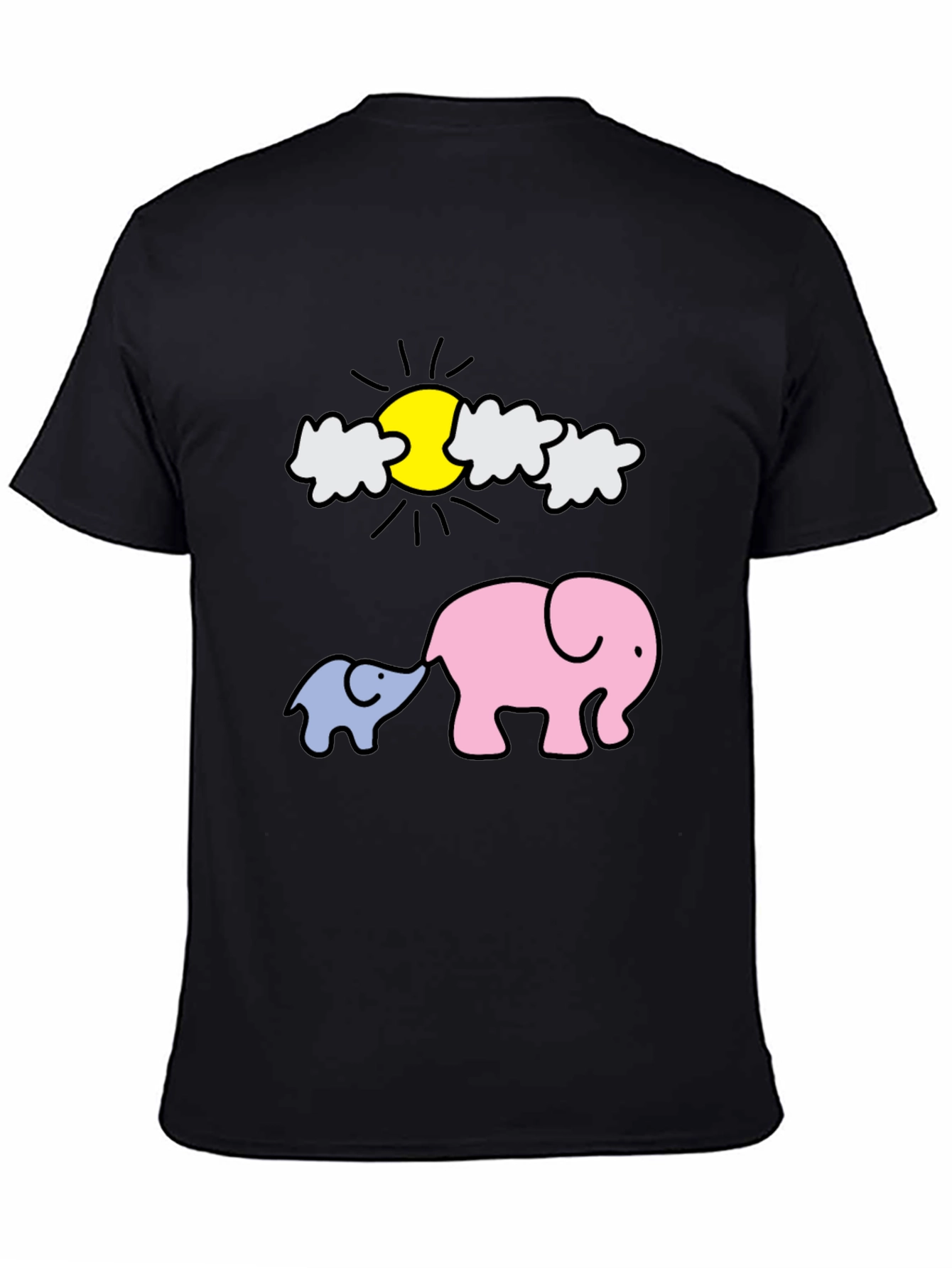 Cute Elephant Family Graphic Tee