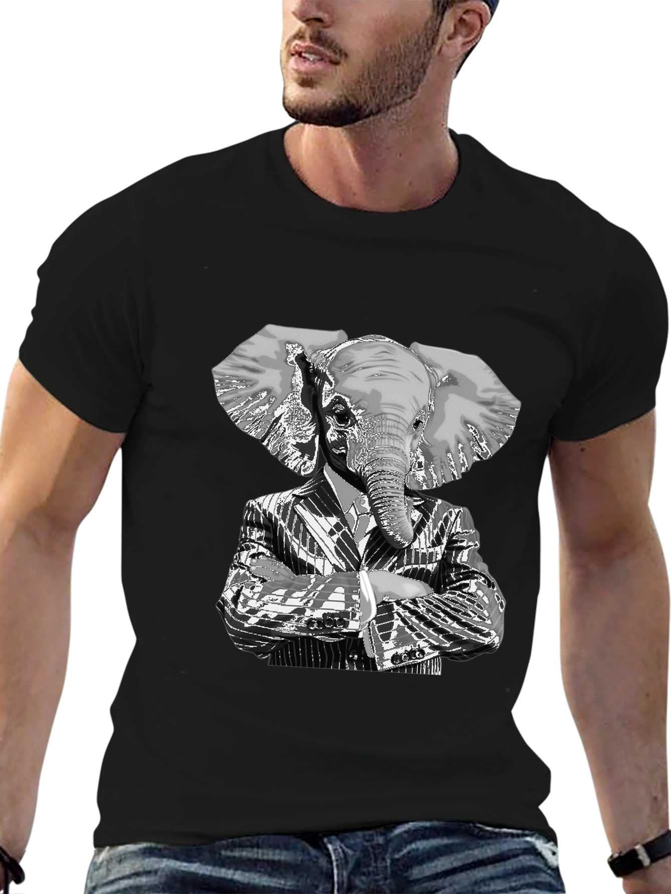 Elephant Gentleman Graphic Tee