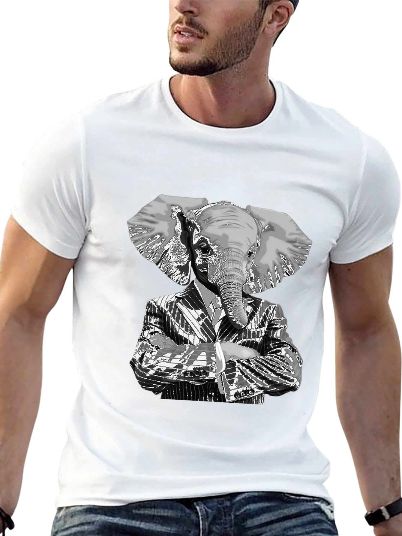 Elephant Gentleman Graphic Tee
