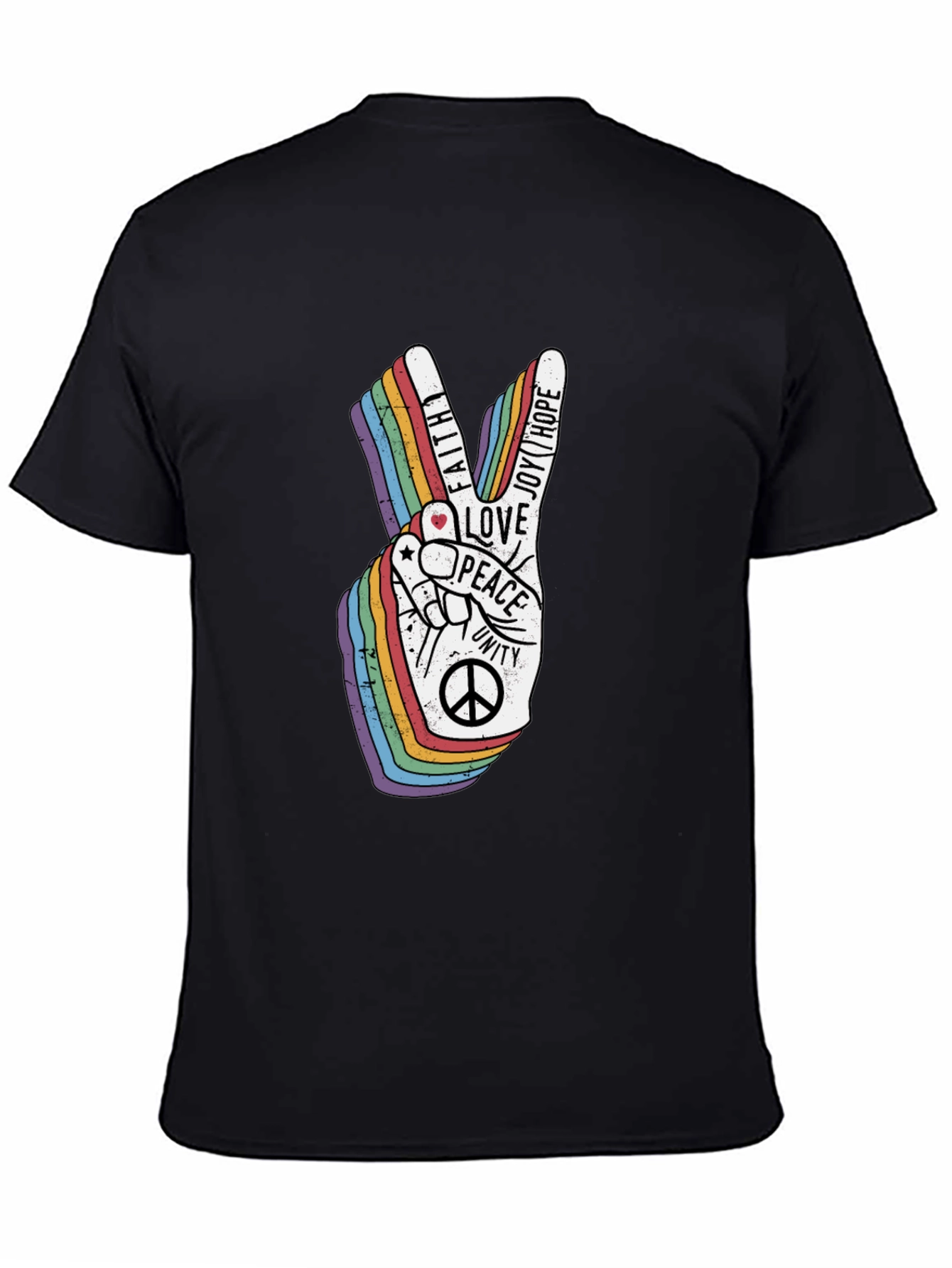 Peace Love Unity Rainbow Graphic T-Shirt