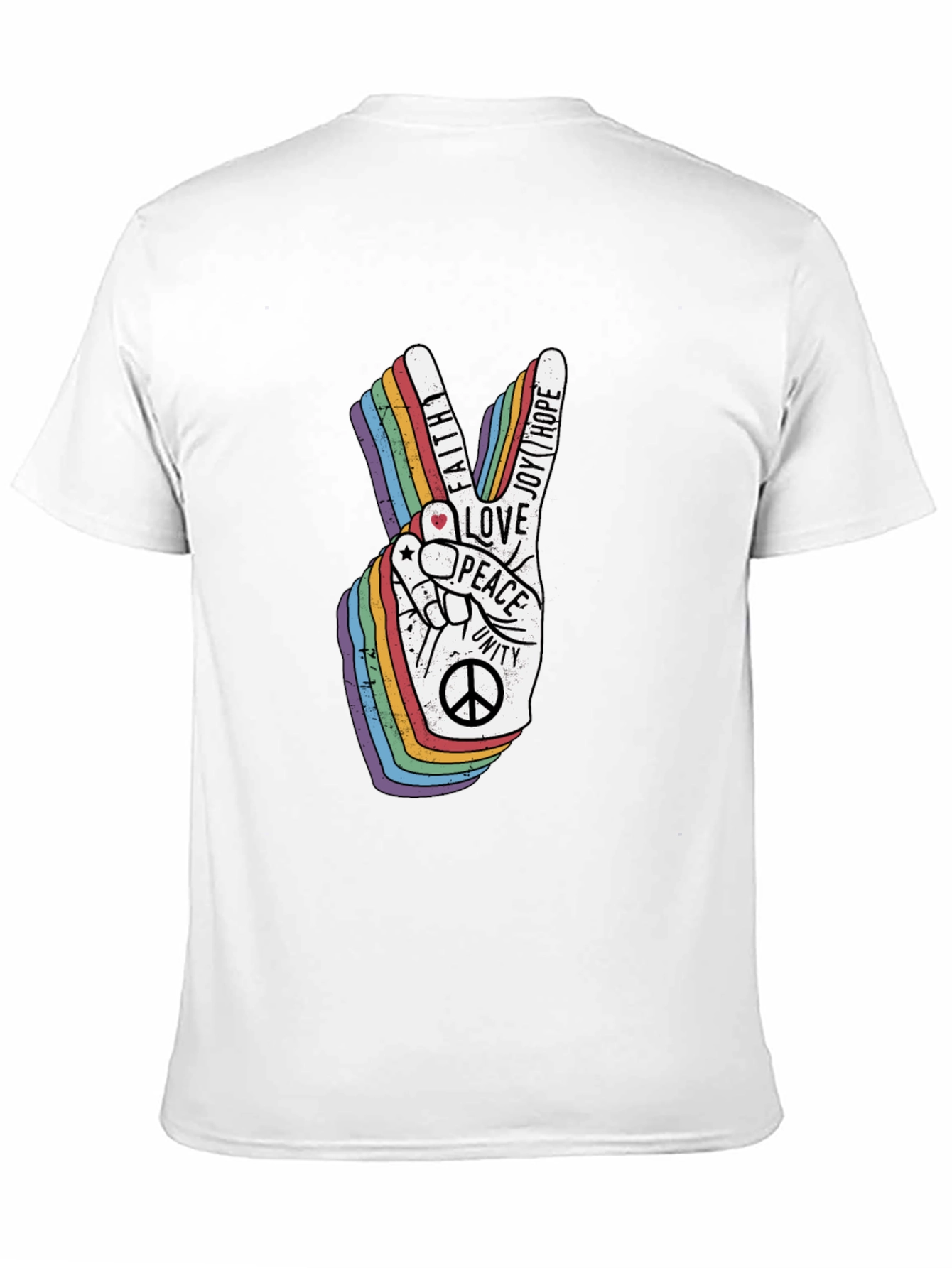 Peace Love Unity Rainbow Graphic T-Shirt